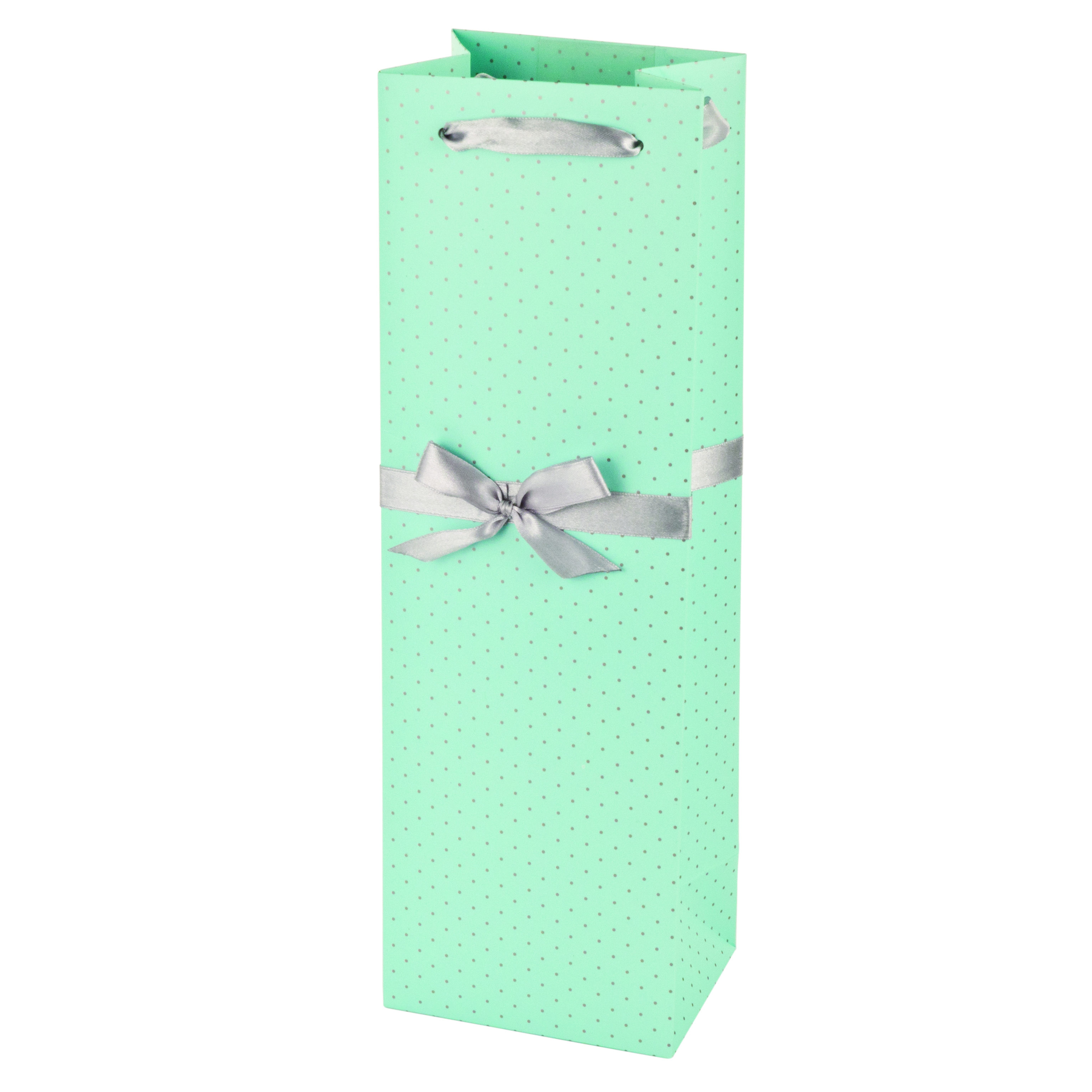 Elegant Blue and Silver Wine Bag