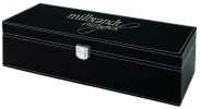 Black Faux Leather 1 Bottle Accessory Gift Set