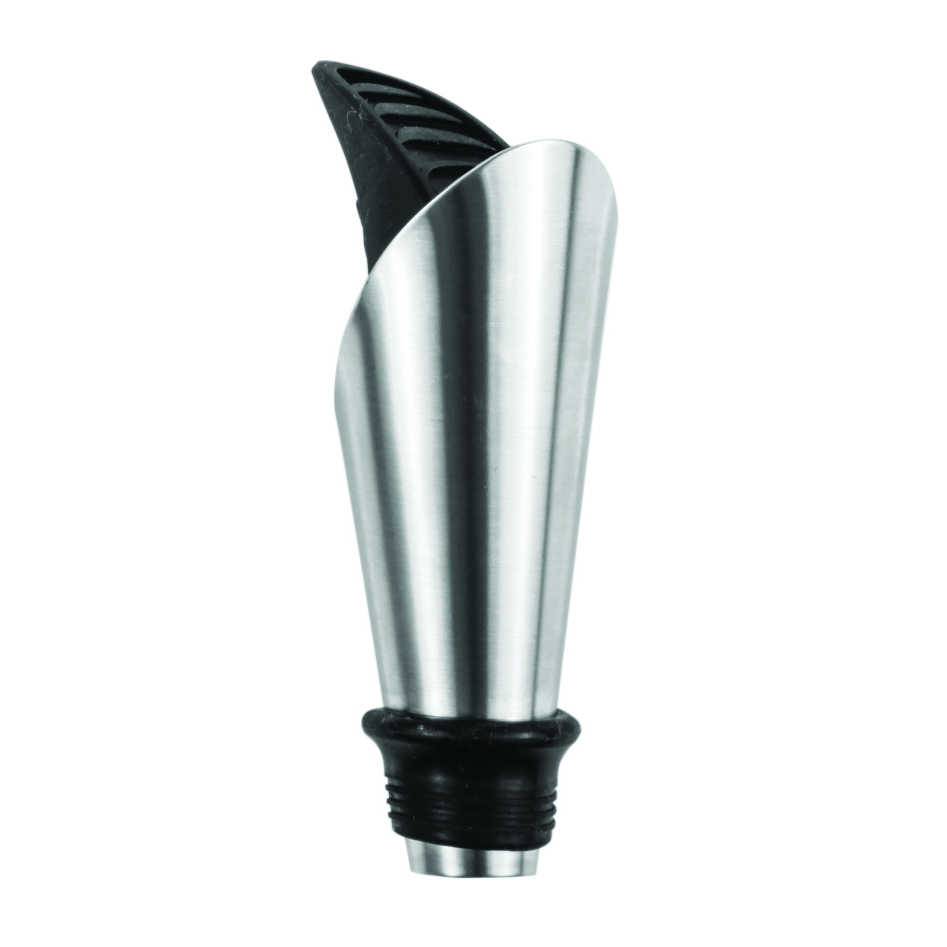 Duo Bottle Stopper And Pour Spout in Black by True