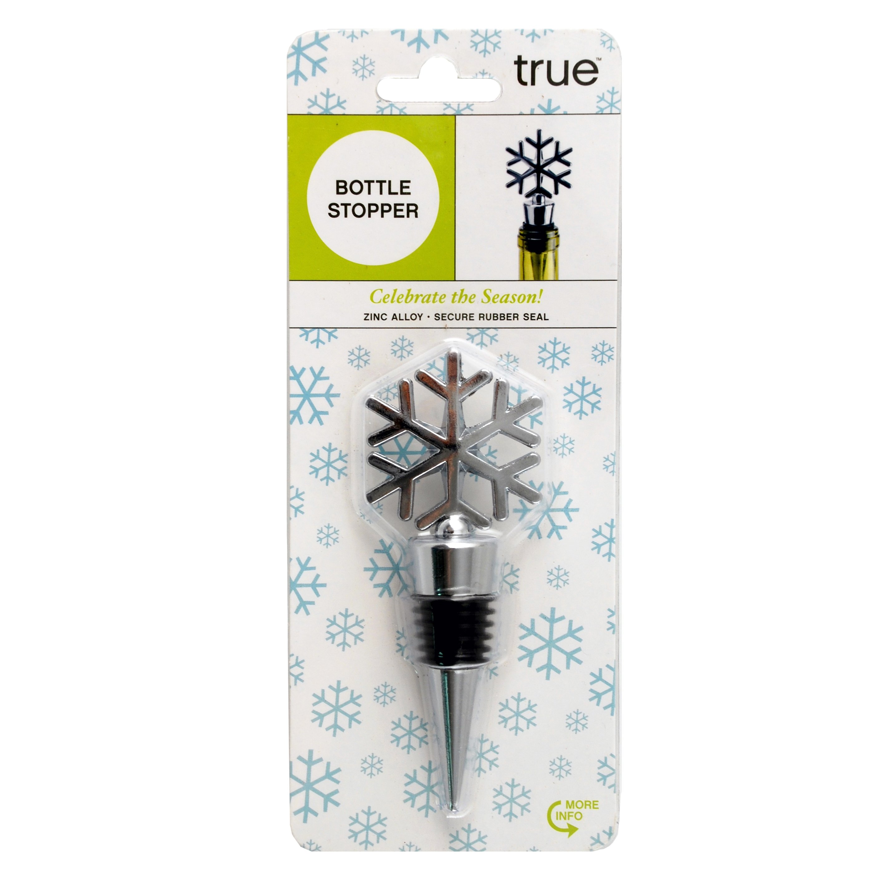 Snowy Holiday Bottle Stopper by True