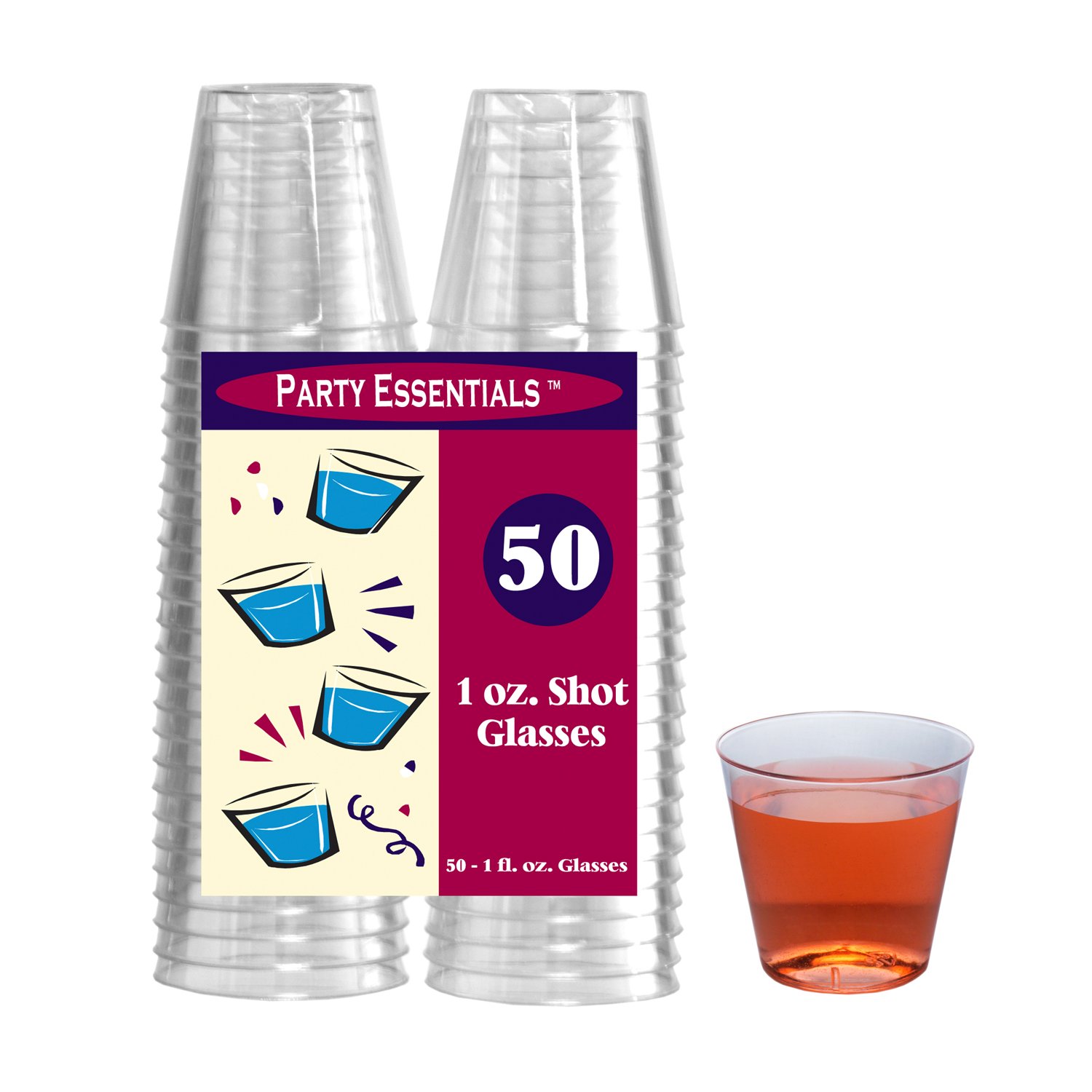 1 Oz. Clear Shot Glass---Pkg.of 50