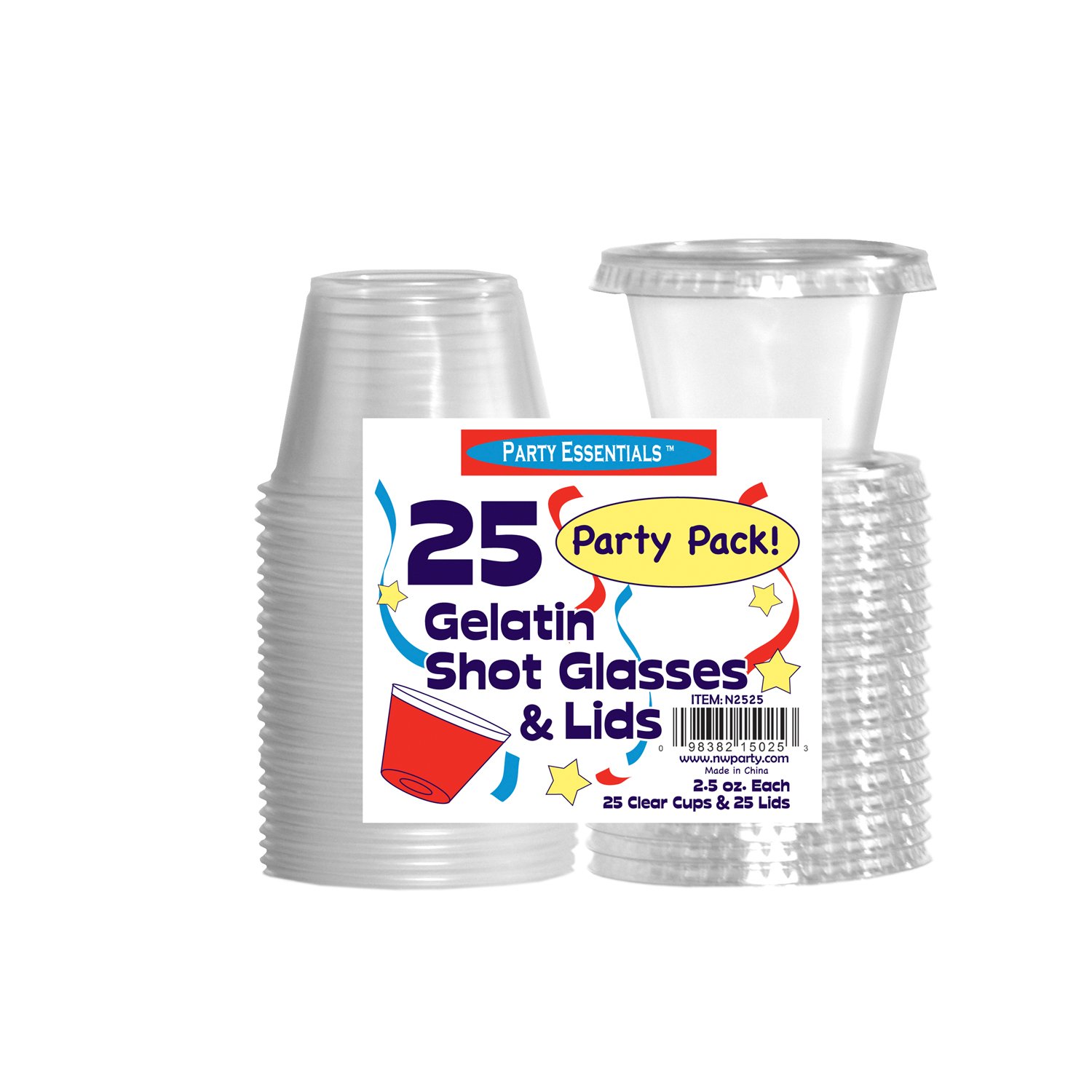 2.5 oz Jello Shot Cups w/ Lids---25 CT