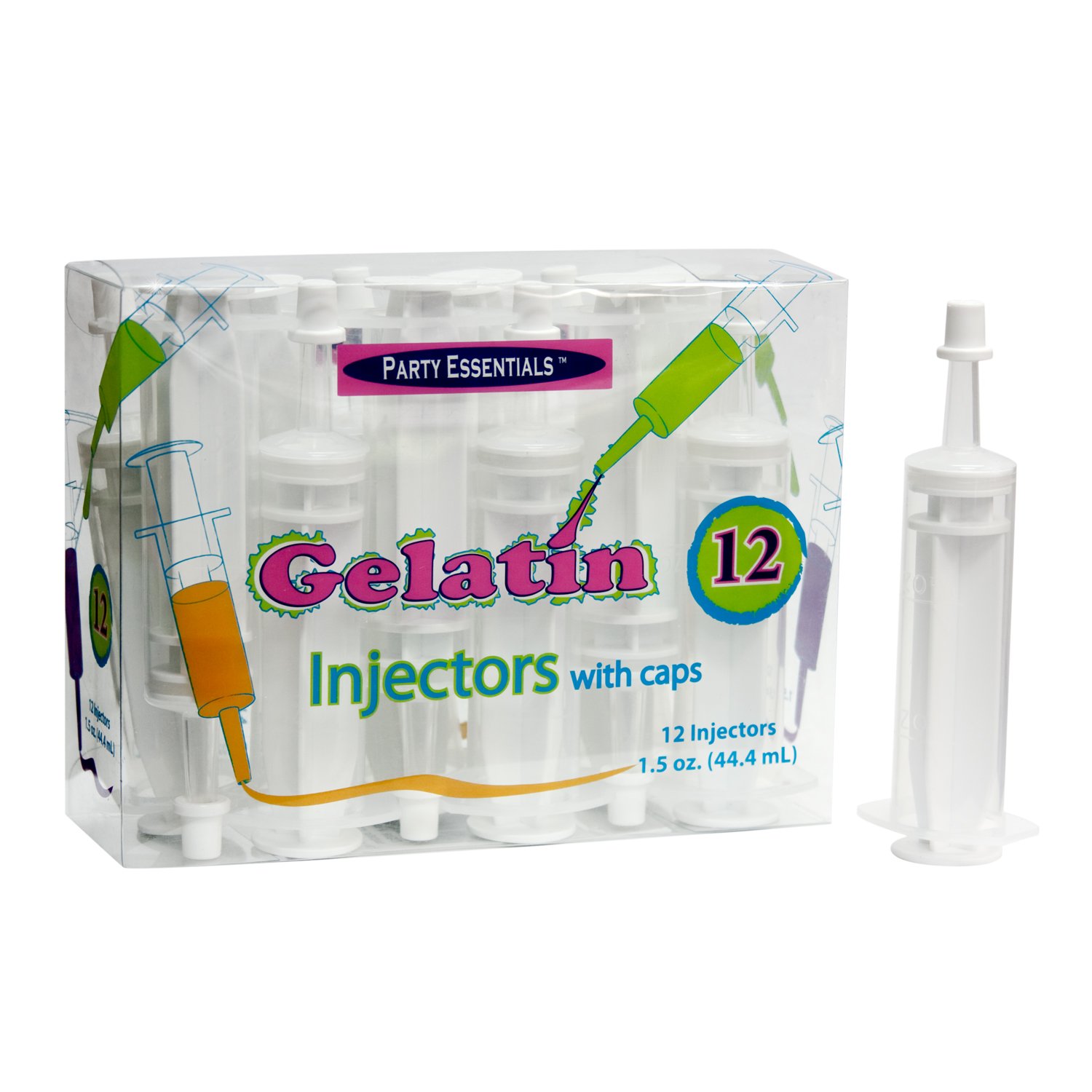 Clear Jello Injectors w/ Cap