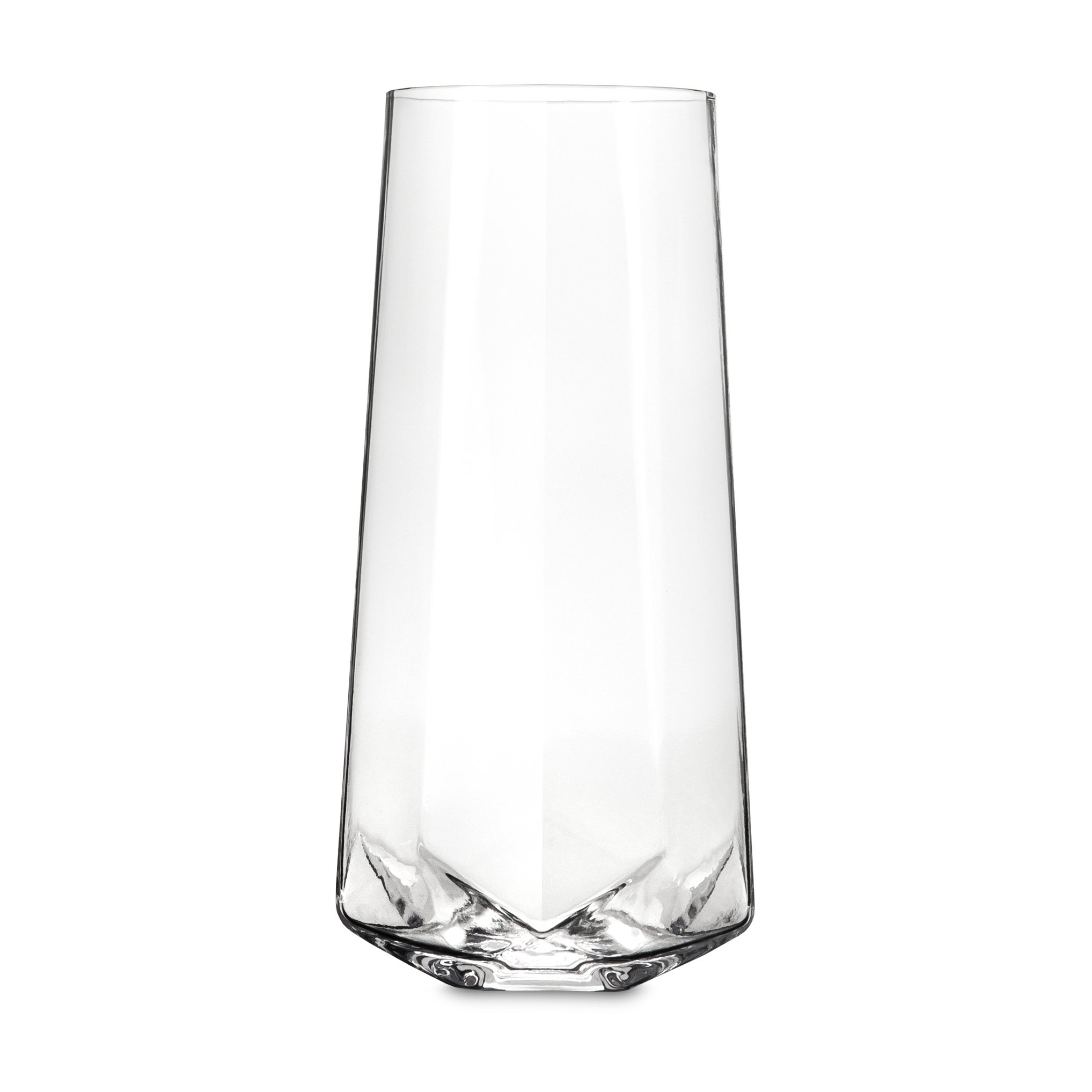 Raye Faceted Crystal Champagne Glass---Set of 2