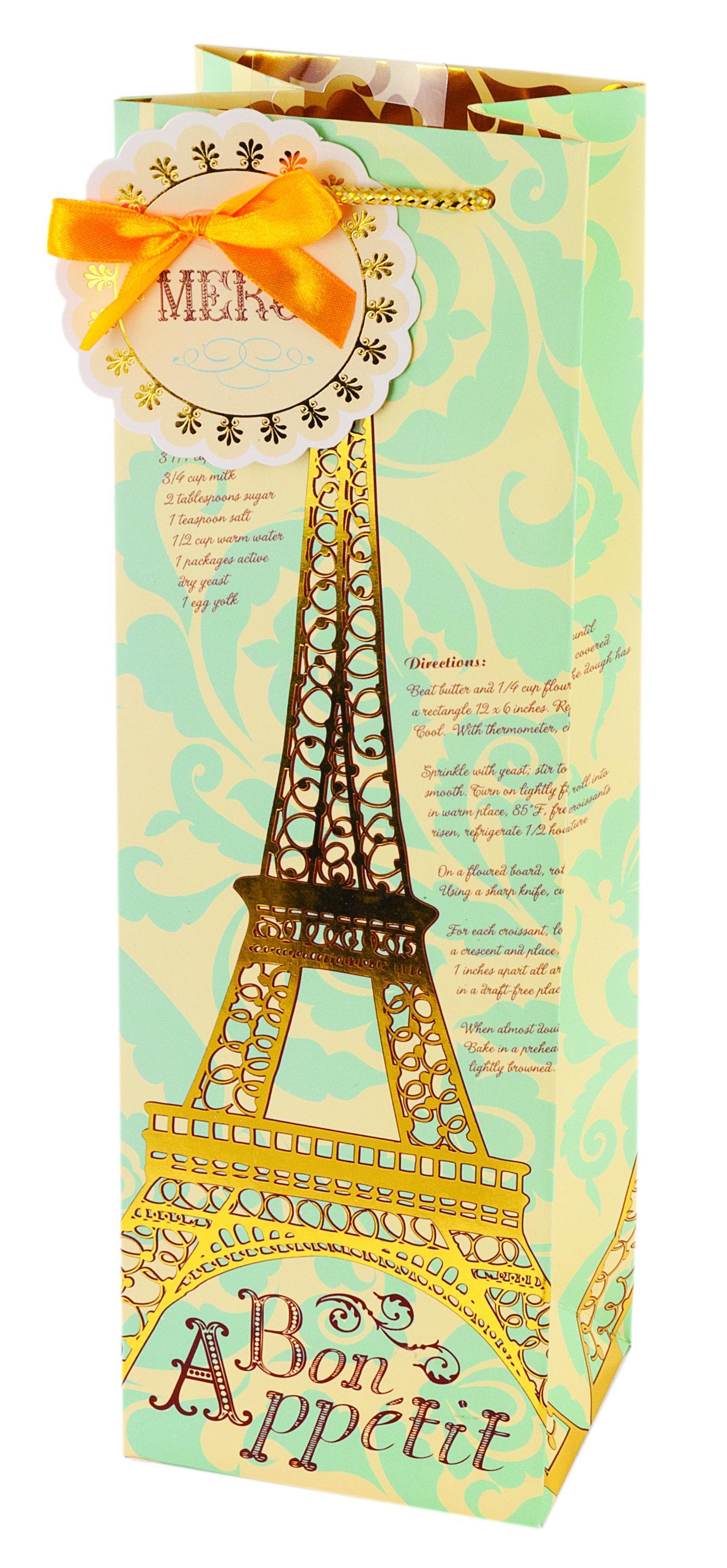 Eiffel Tower - Illustrated Wine Bag