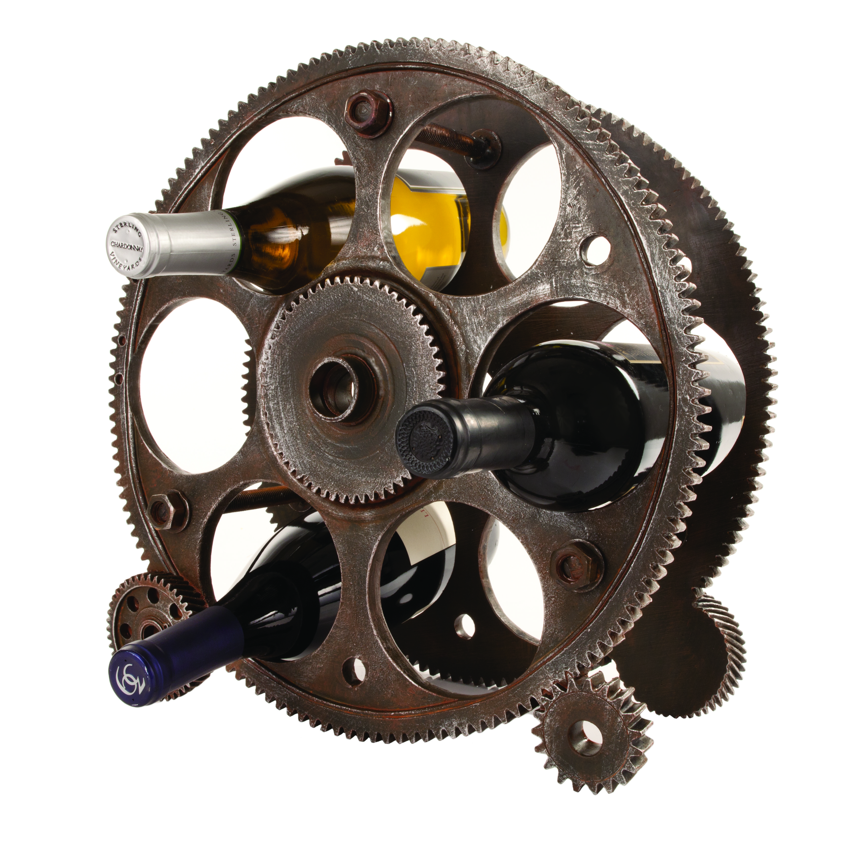 Gears and Wheels Bottle Rack