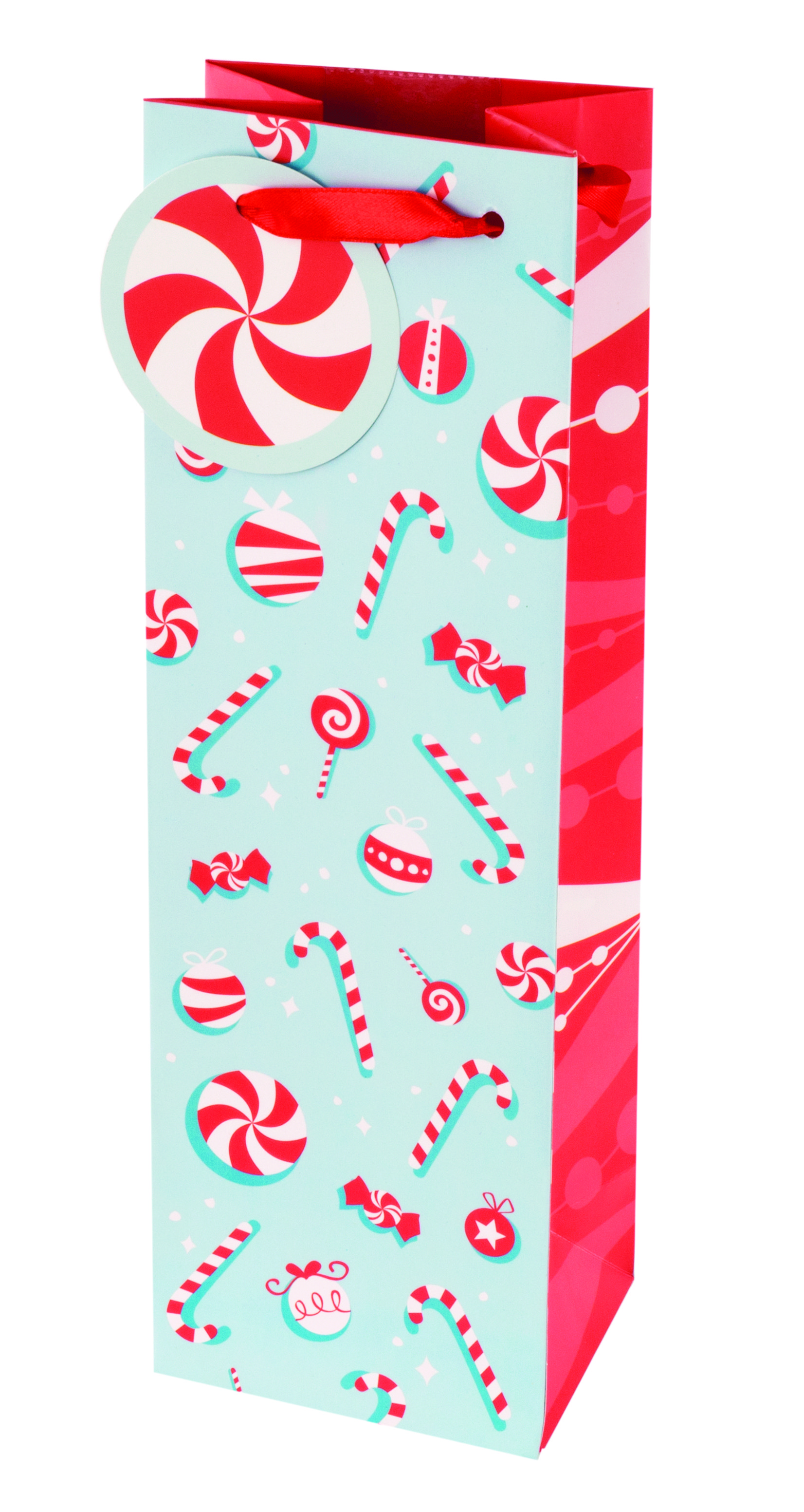 Candy Cane Wine Bag