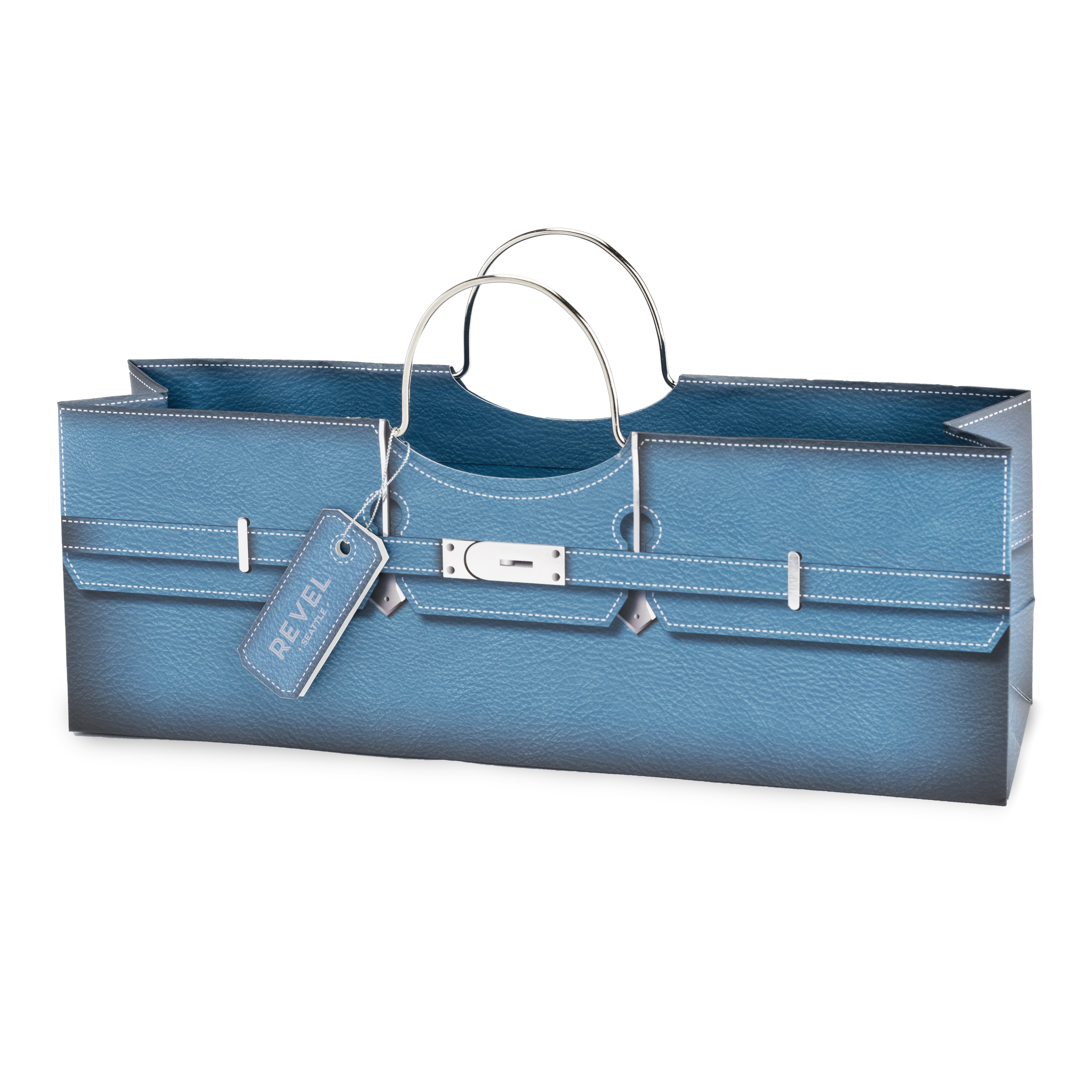 Blue Purse Wine Bag