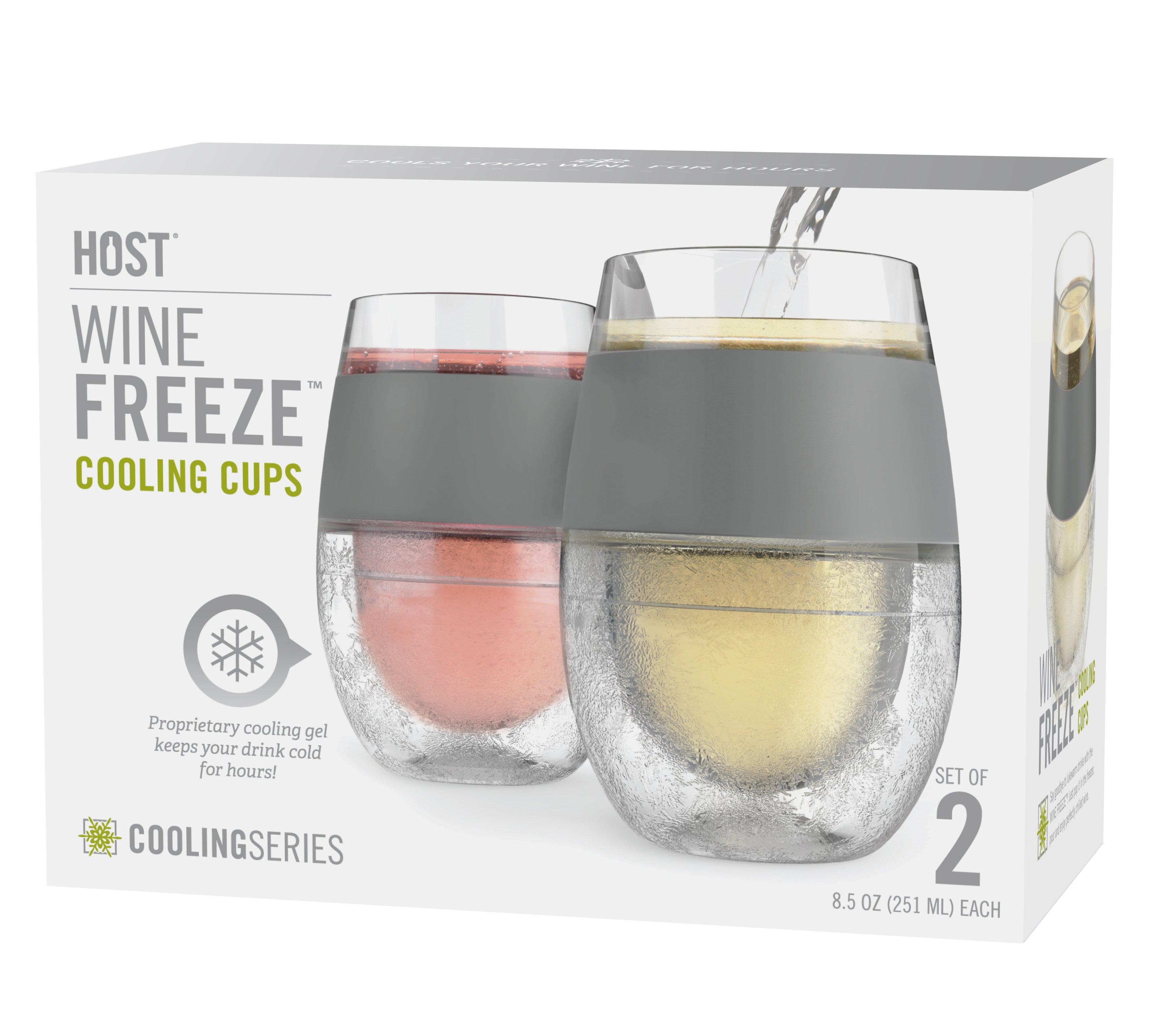 Wine FREEZE Cooling Cups--Set of 2