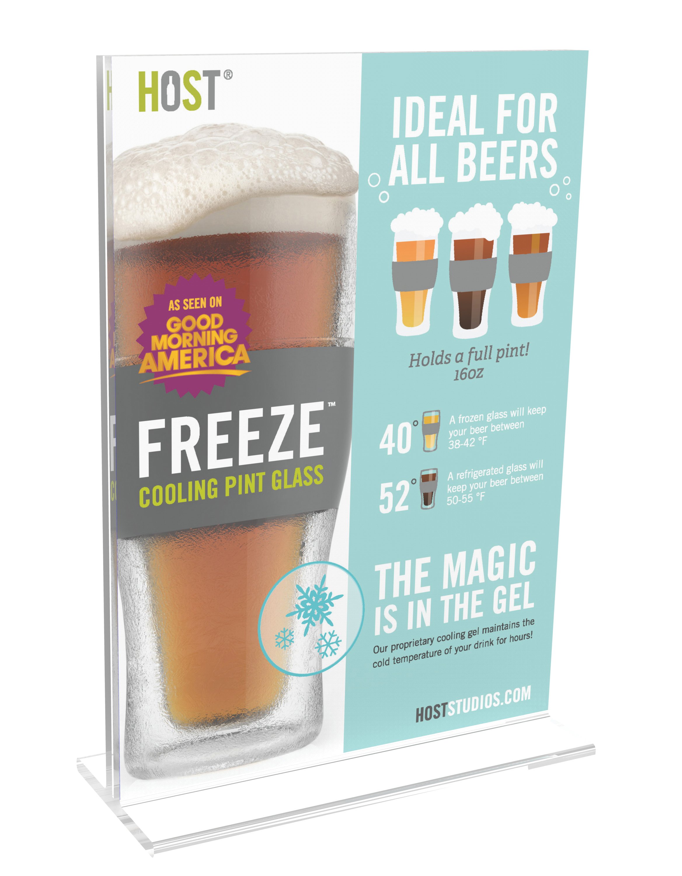 FREEZE  Cooling Pint Glass by HOST