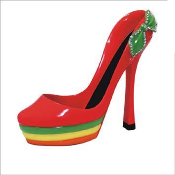 Bright Red Shoe Wine Holder