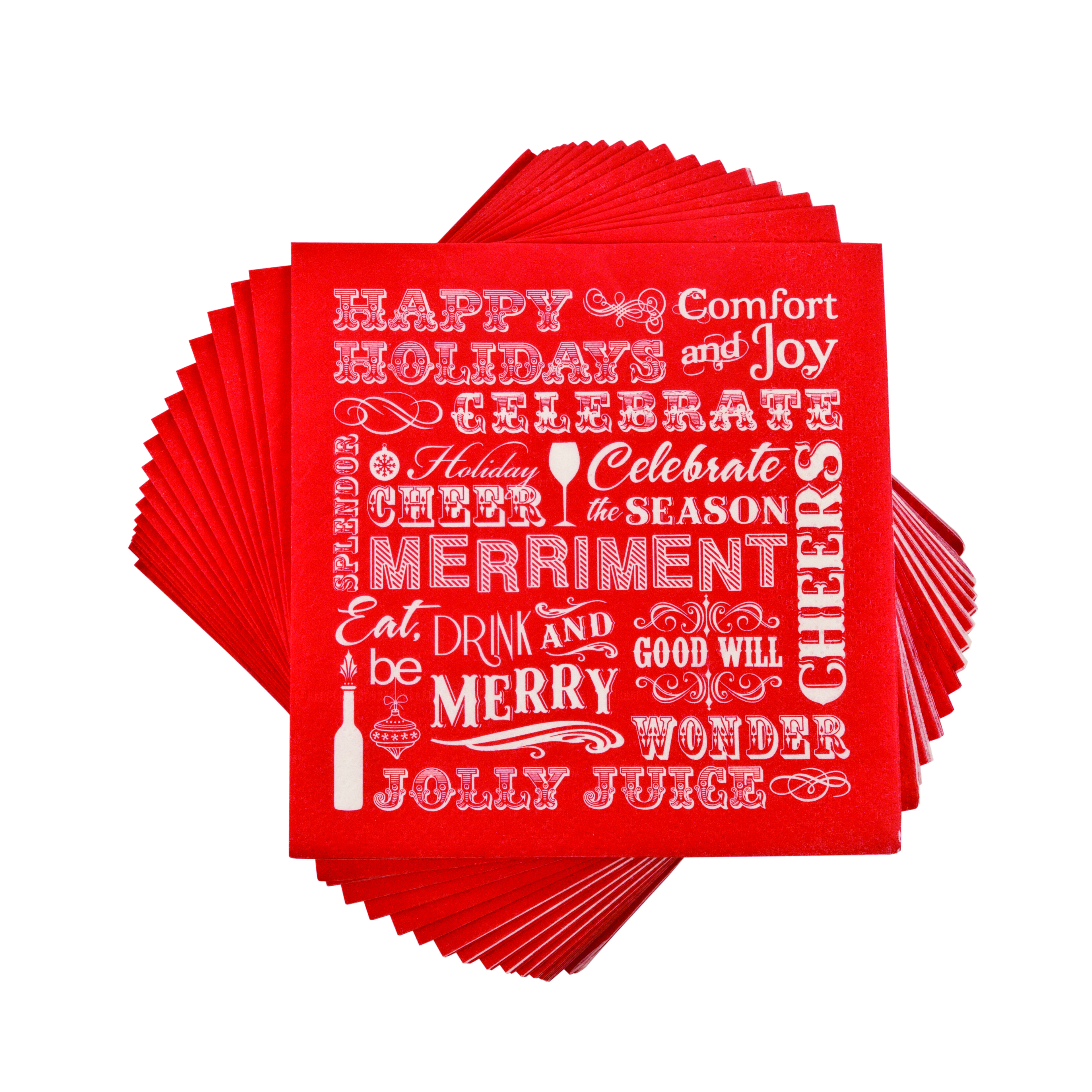 Holiday Typography Napkins