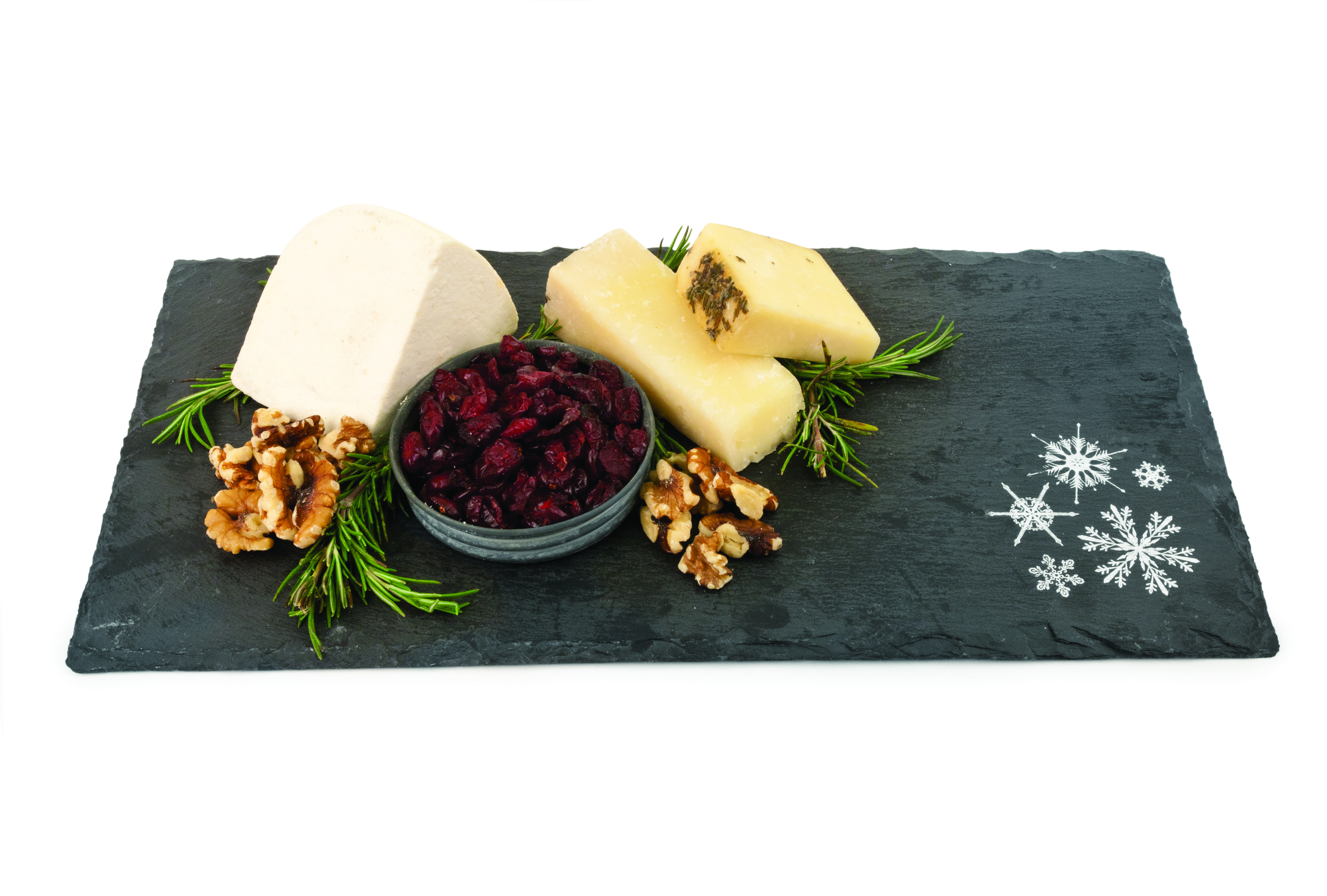 Rustic Holiday Snowflake Slate Serving Board by Twine