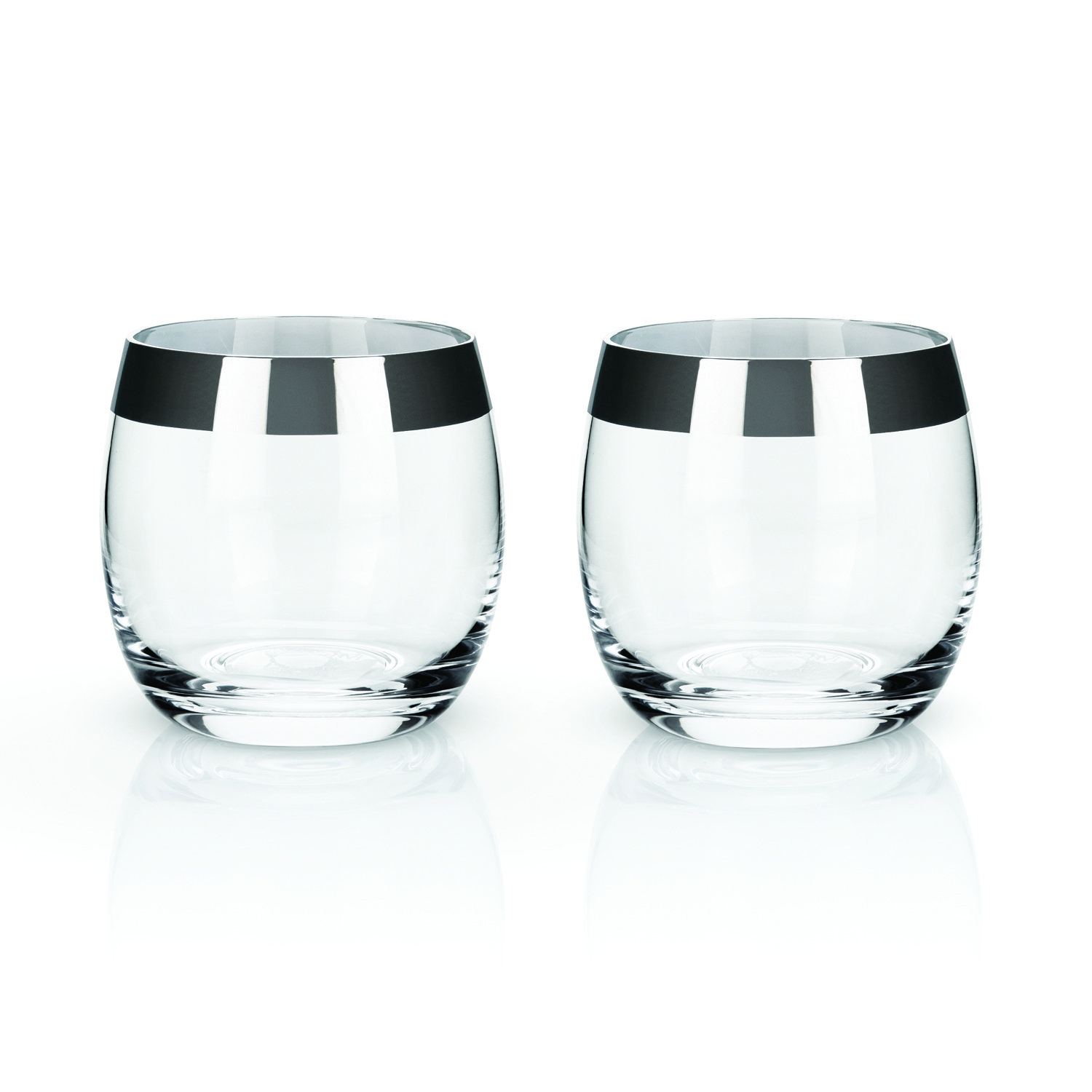 Irving Chrome Rim Tumbler Set by Viski