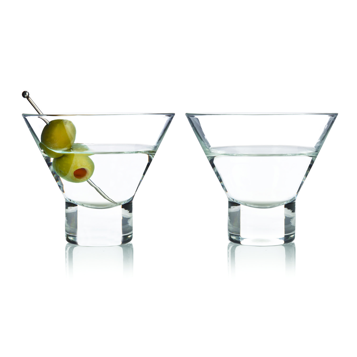 Stemless Martini Glasses---Set of 2--Raye