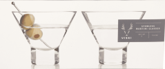 Stemless Martini Glasses---Set of 2--Raye