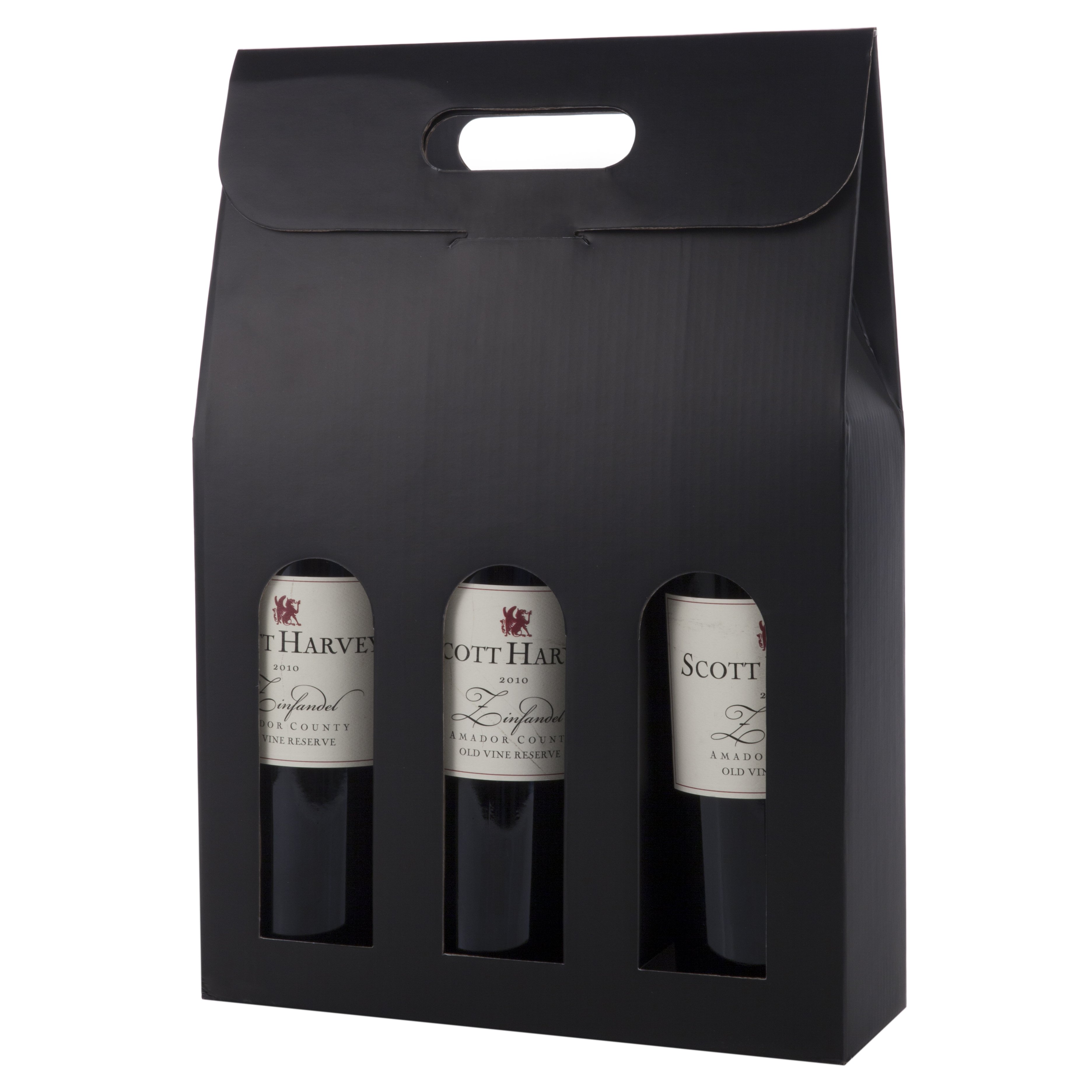 Marketplace: Black 3-Bottle Carrier