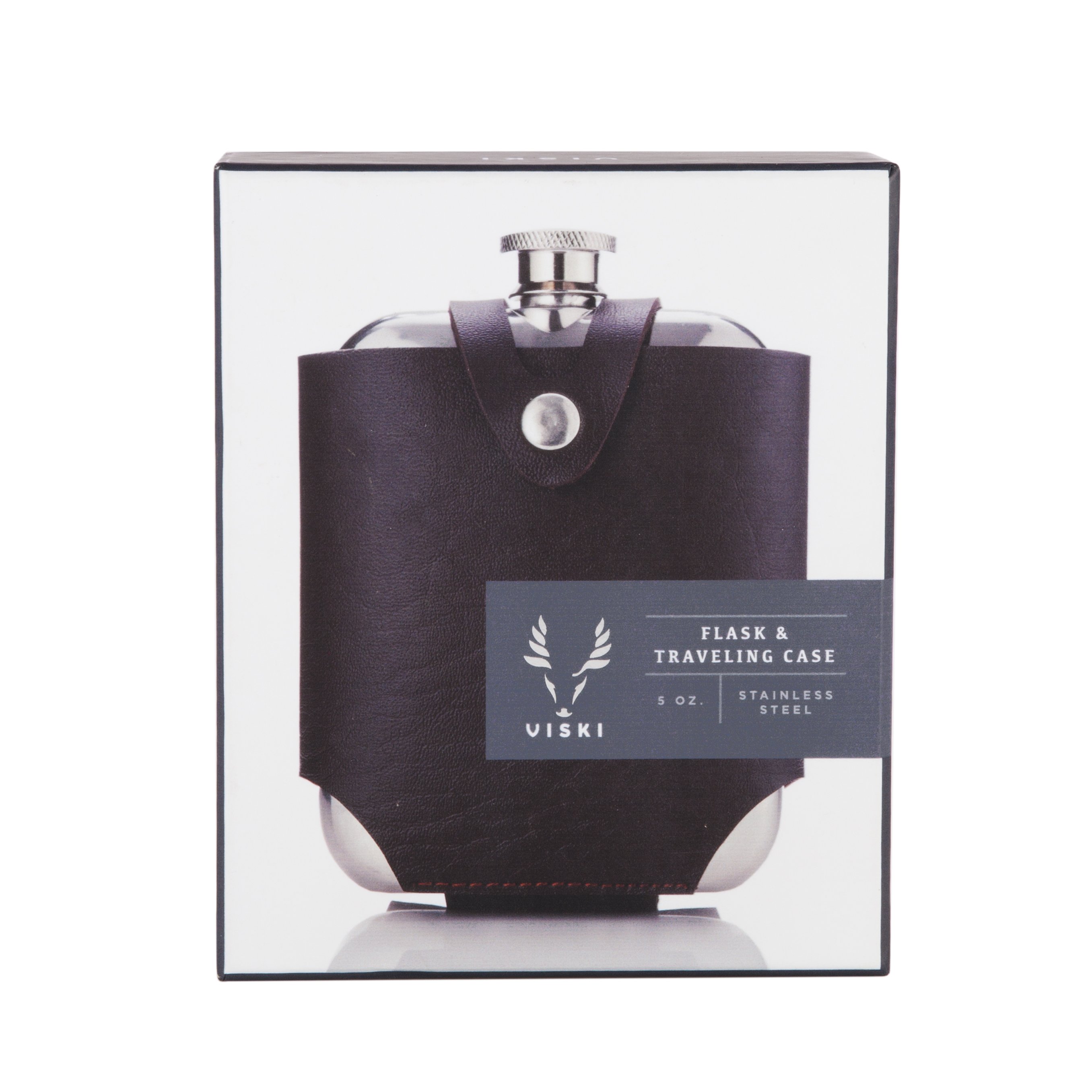 Admiral Stainless Steel Flask and Traveling Case