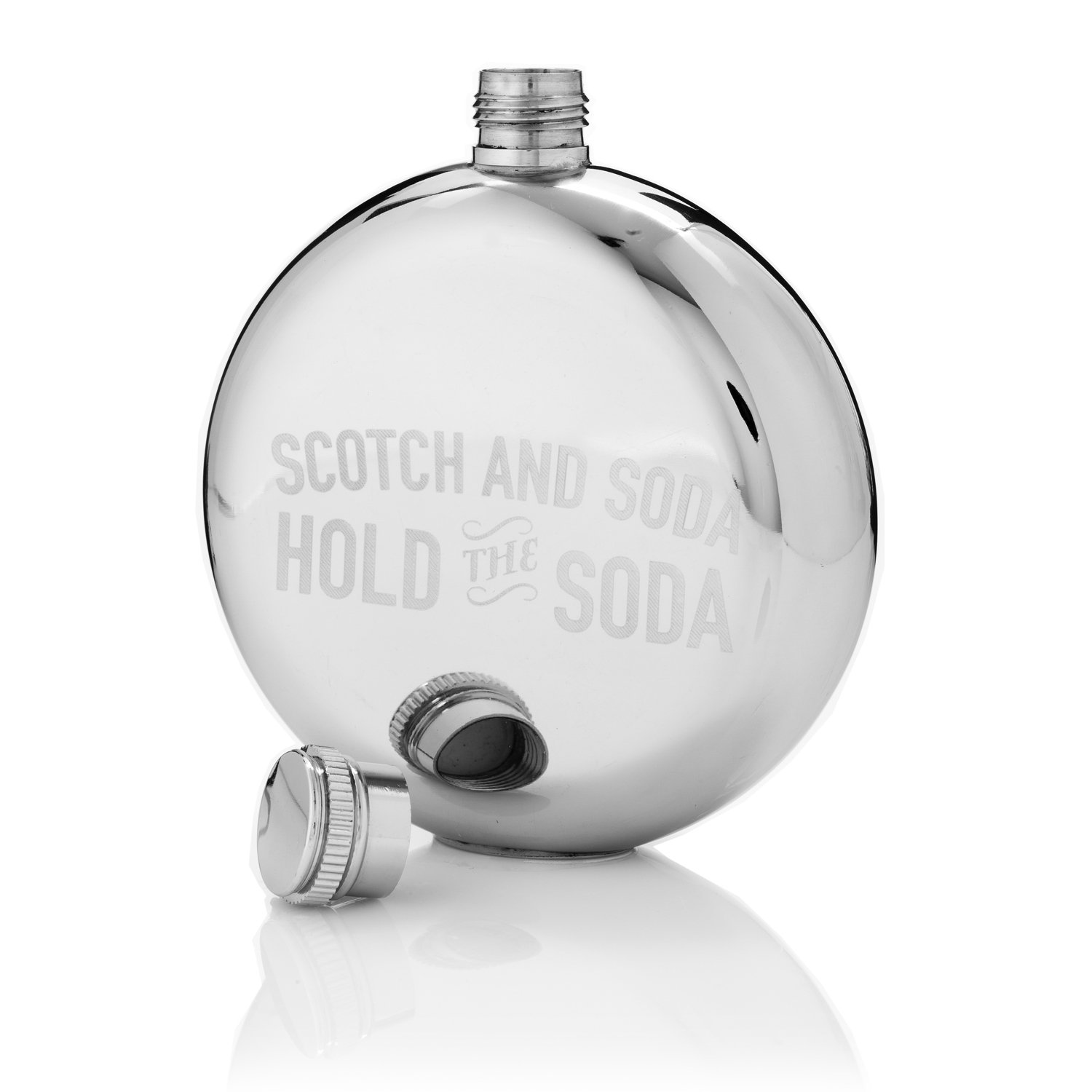 Harrison Stainless Steel Scotch and Soda Flask by Viski