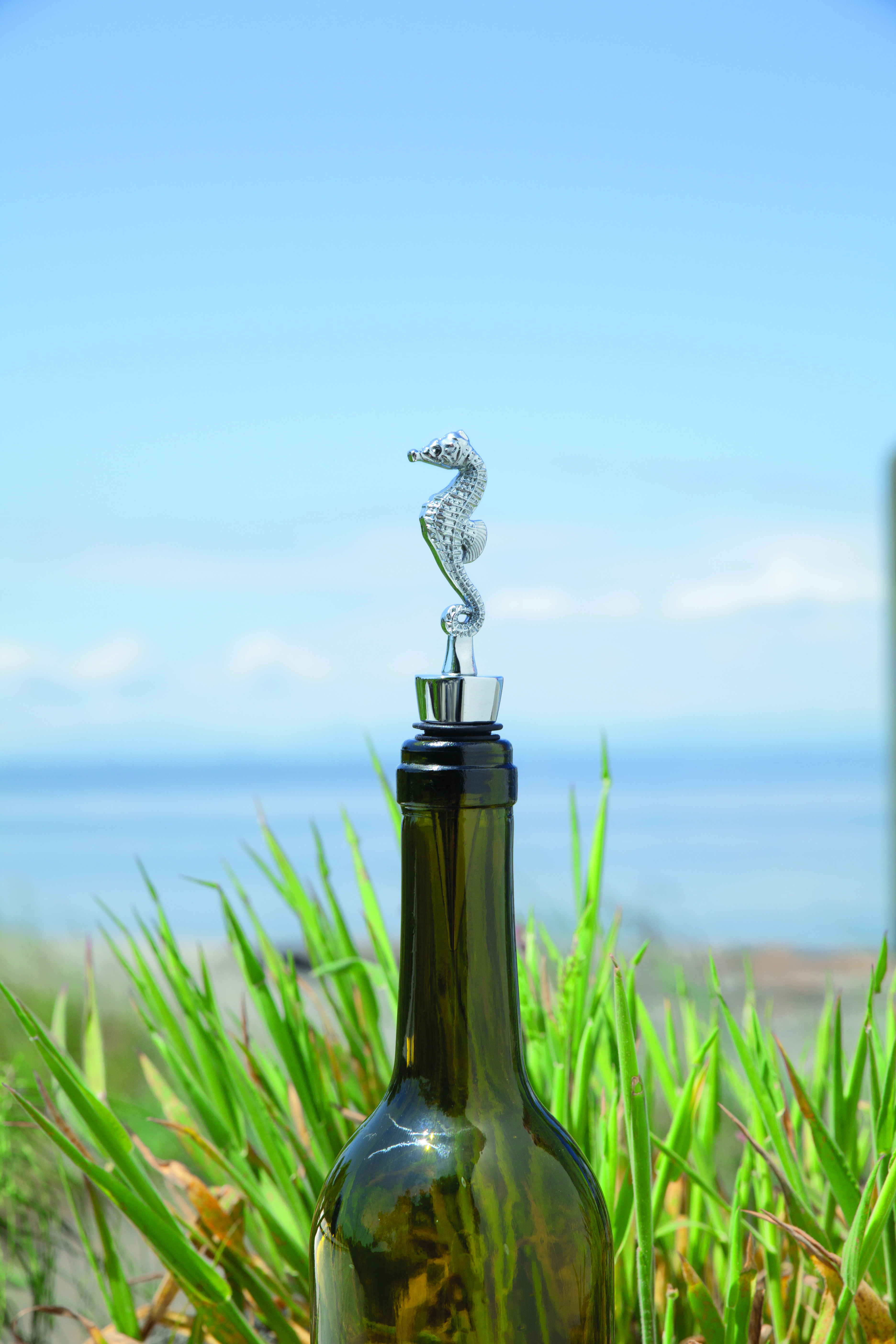 Seaside Seahorse Pewter Stopper by Twine