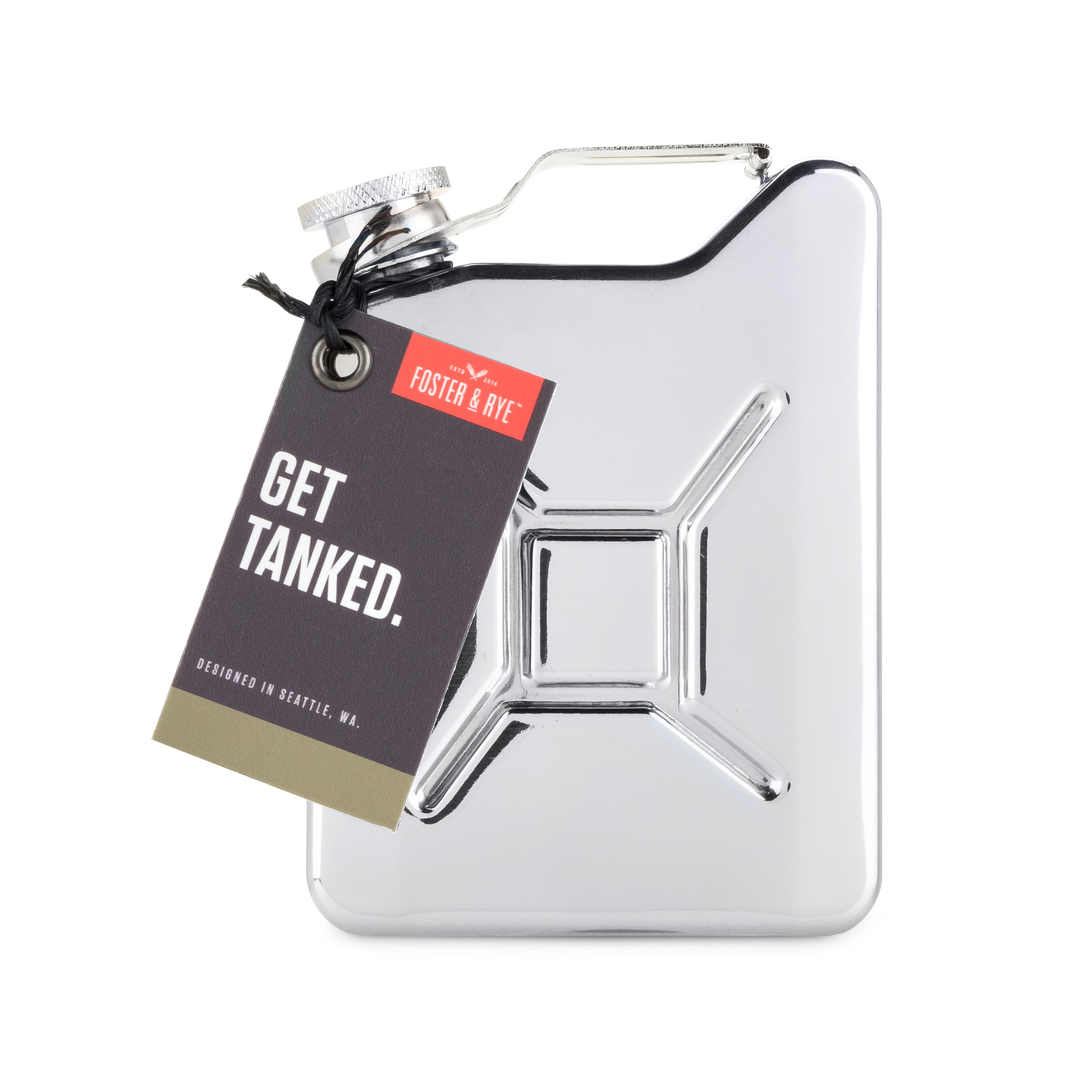 Stainless Steel Gas Can Flask by Foster and Rye