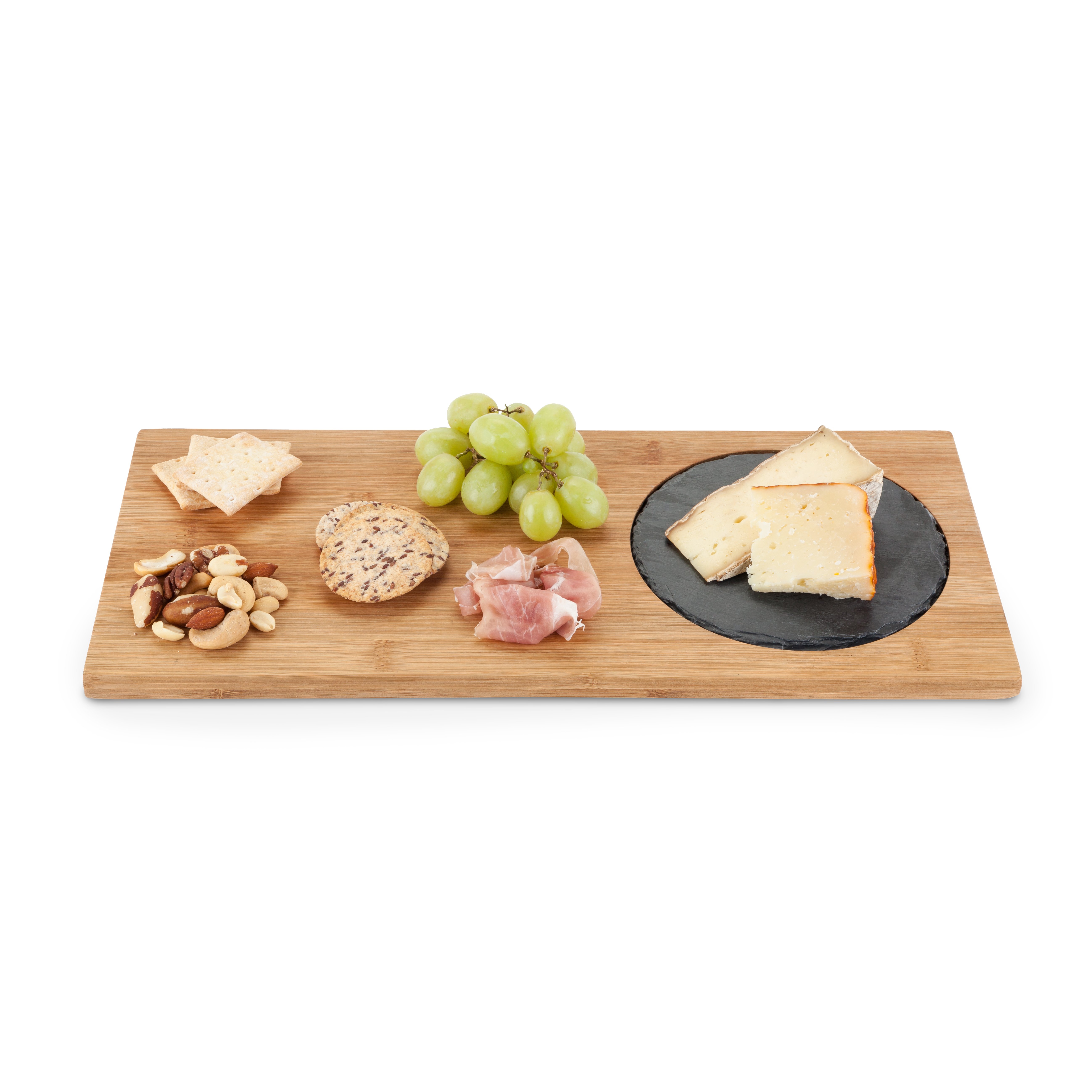 Orbit Wood Cheeseboard With Slate Inlay by True