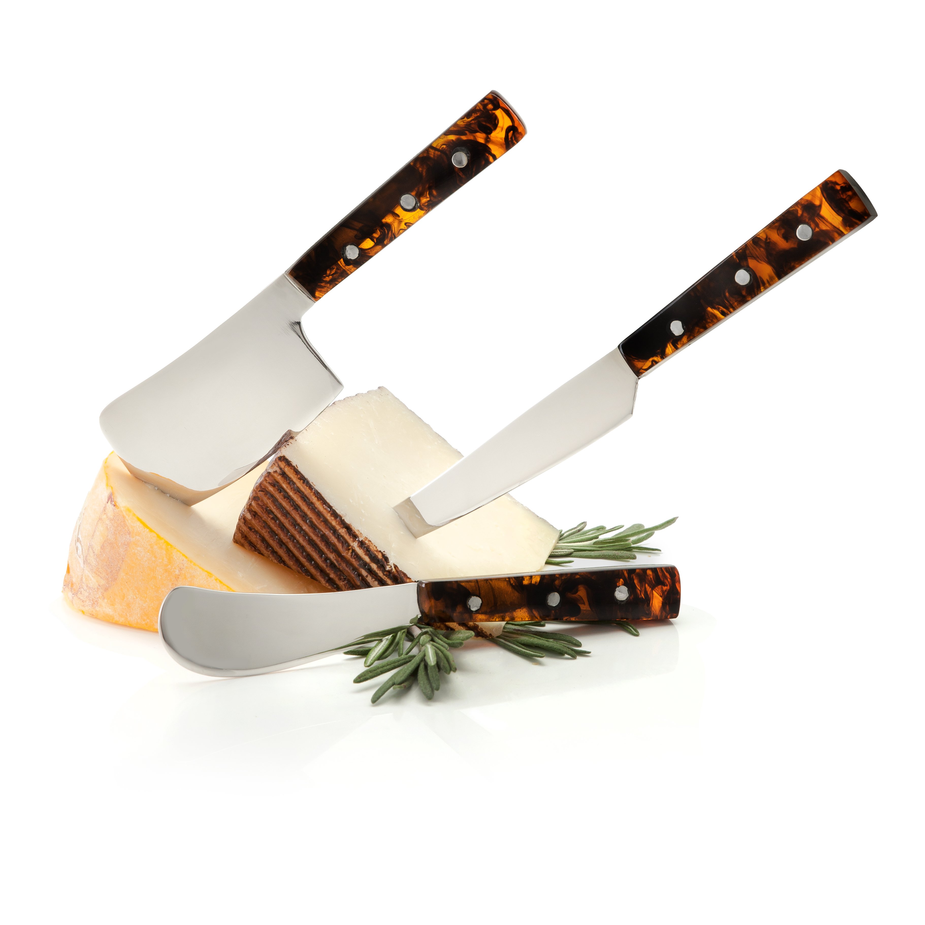 Irving Tortoise Shell Stainless Steel Knife Set by Viski