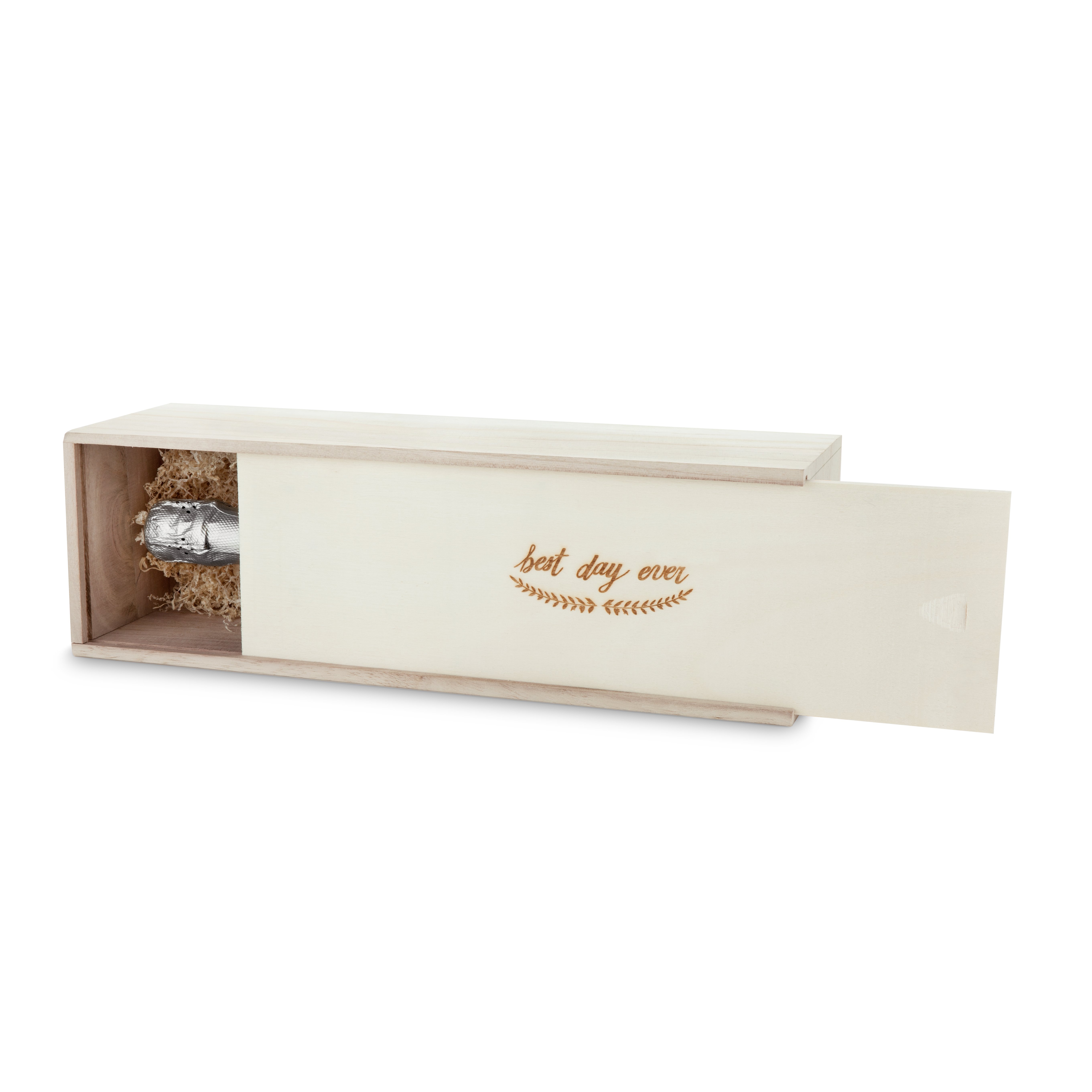 Best Day Ever Wood Wine Box by True
