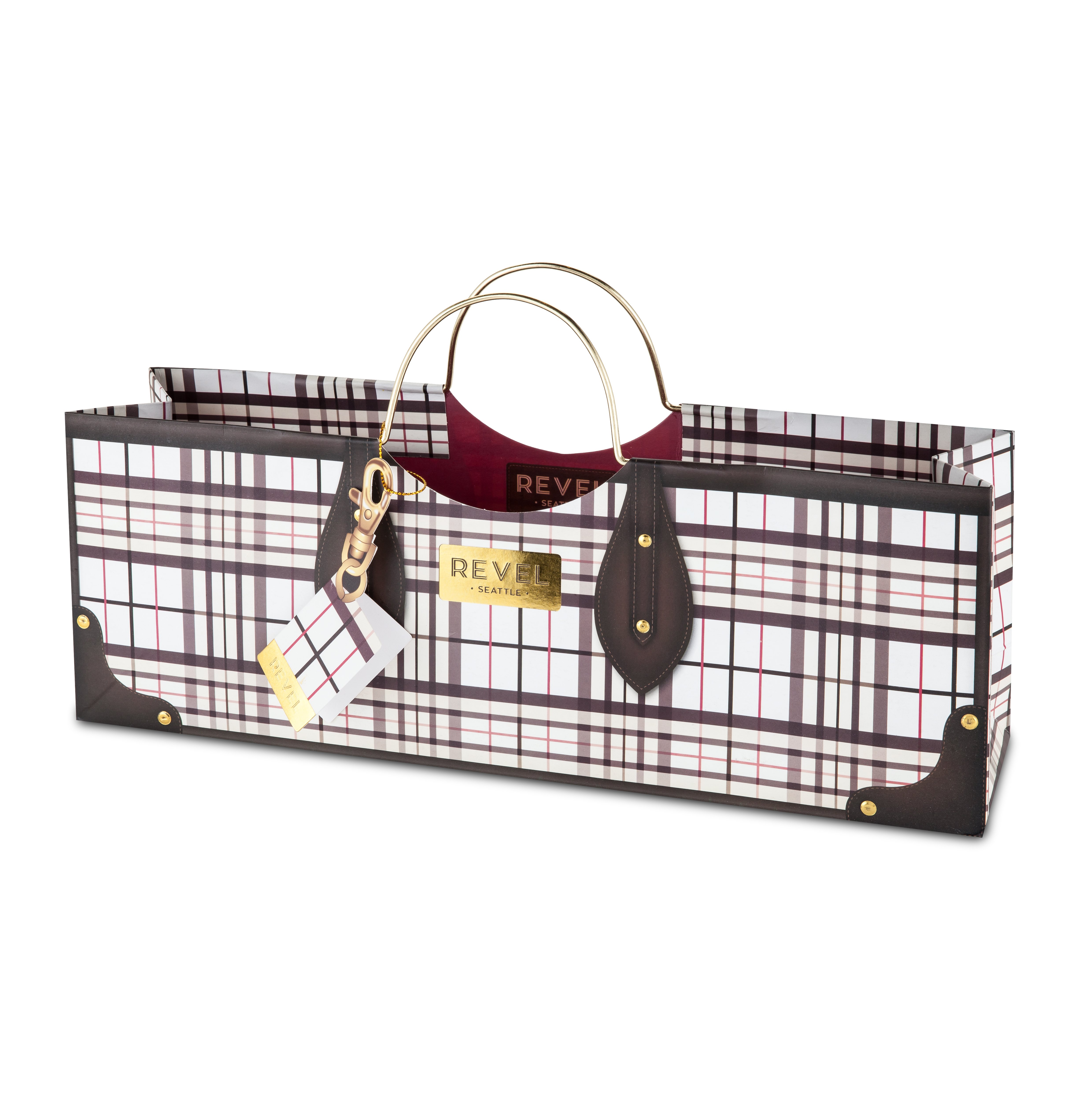 True Plaid Wine Purse Bag