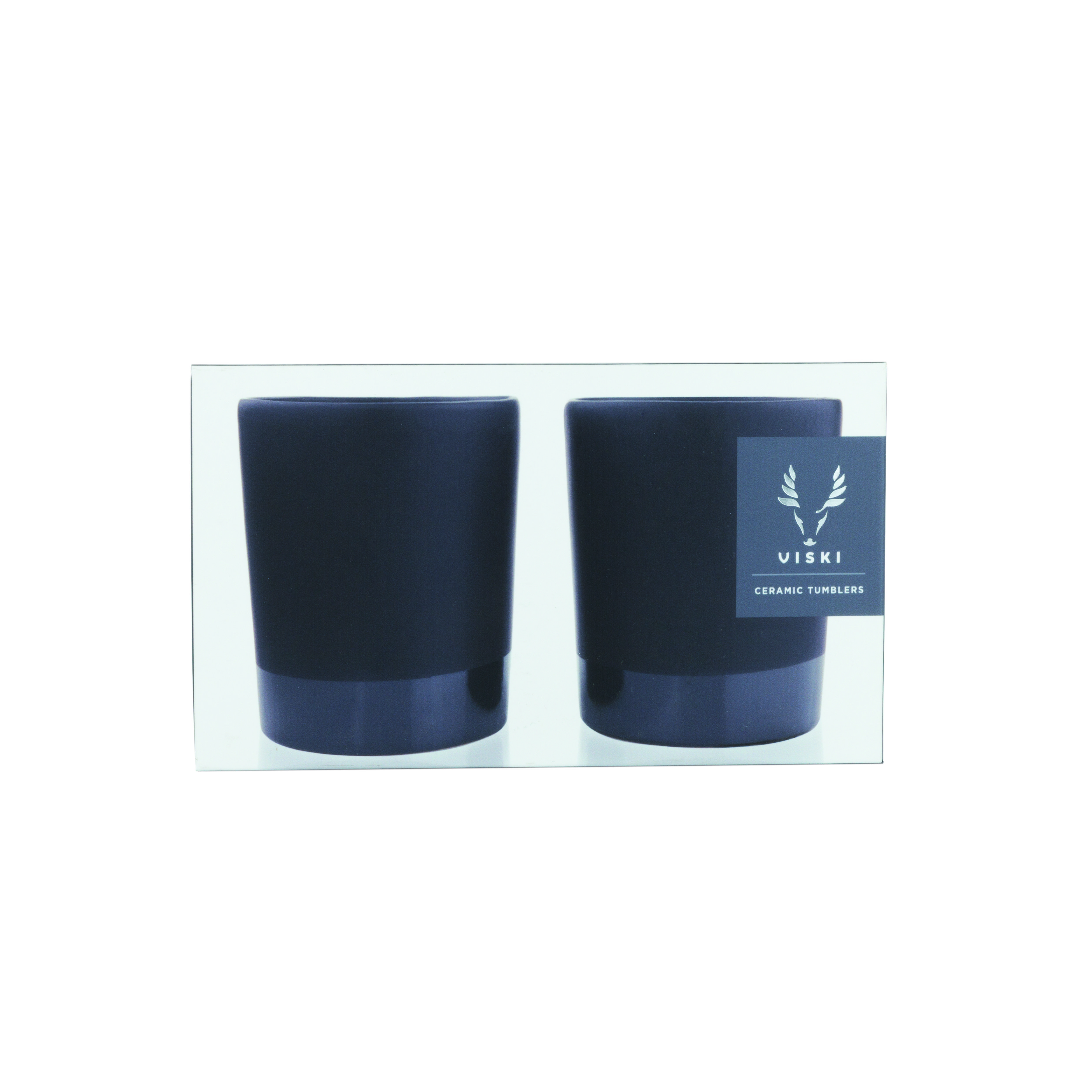 Warren Black Stoneware Tumblers by Viski