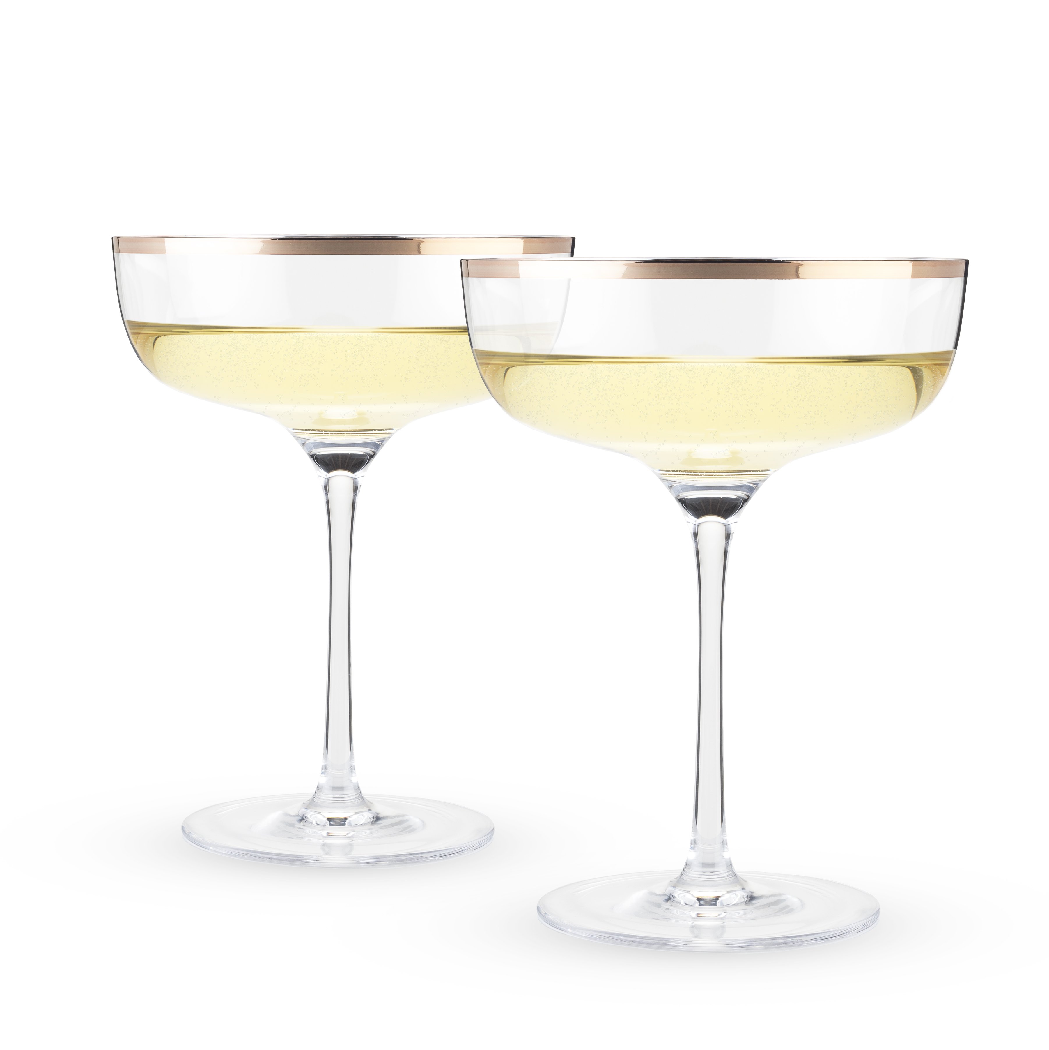 Old Kentucky Home - Copper Rim Crystal Coupe Set by Twine