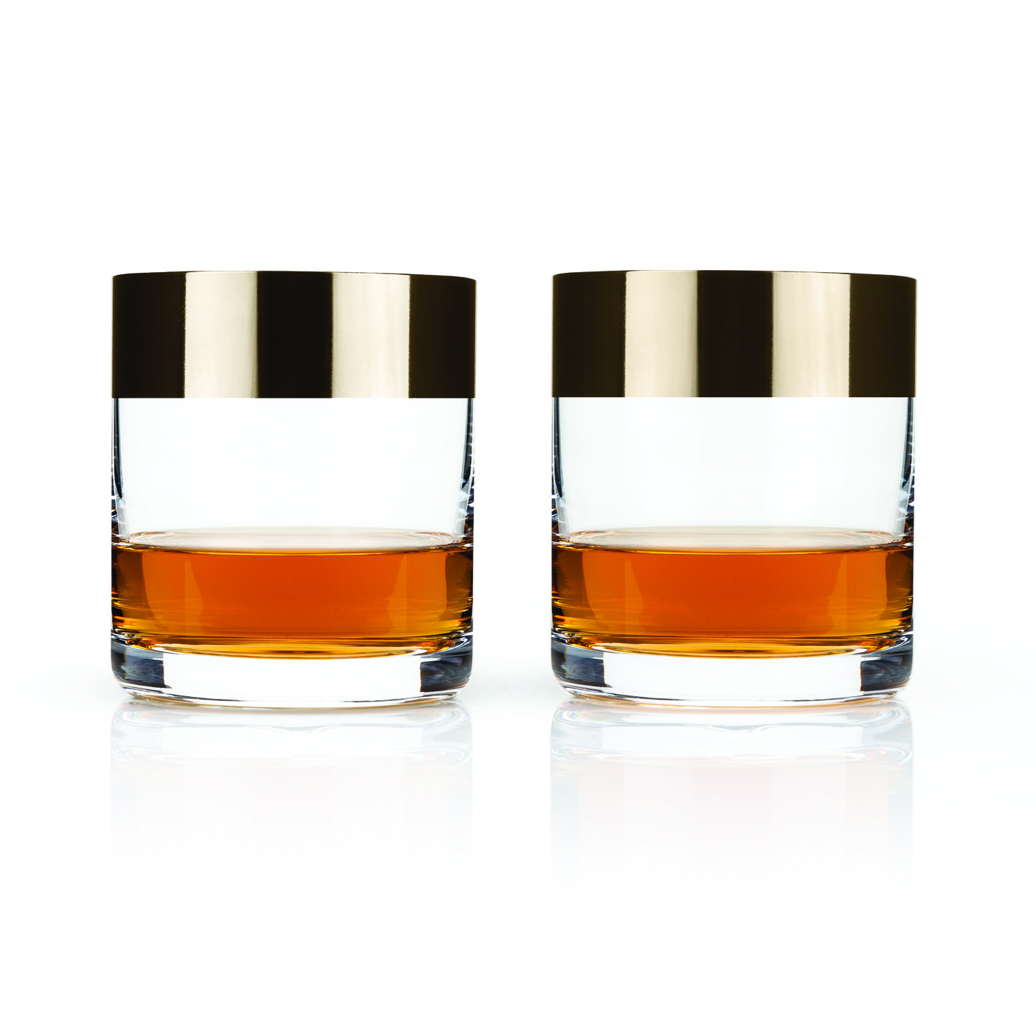 Irving Bronze Rim Tumbler Set by Viski