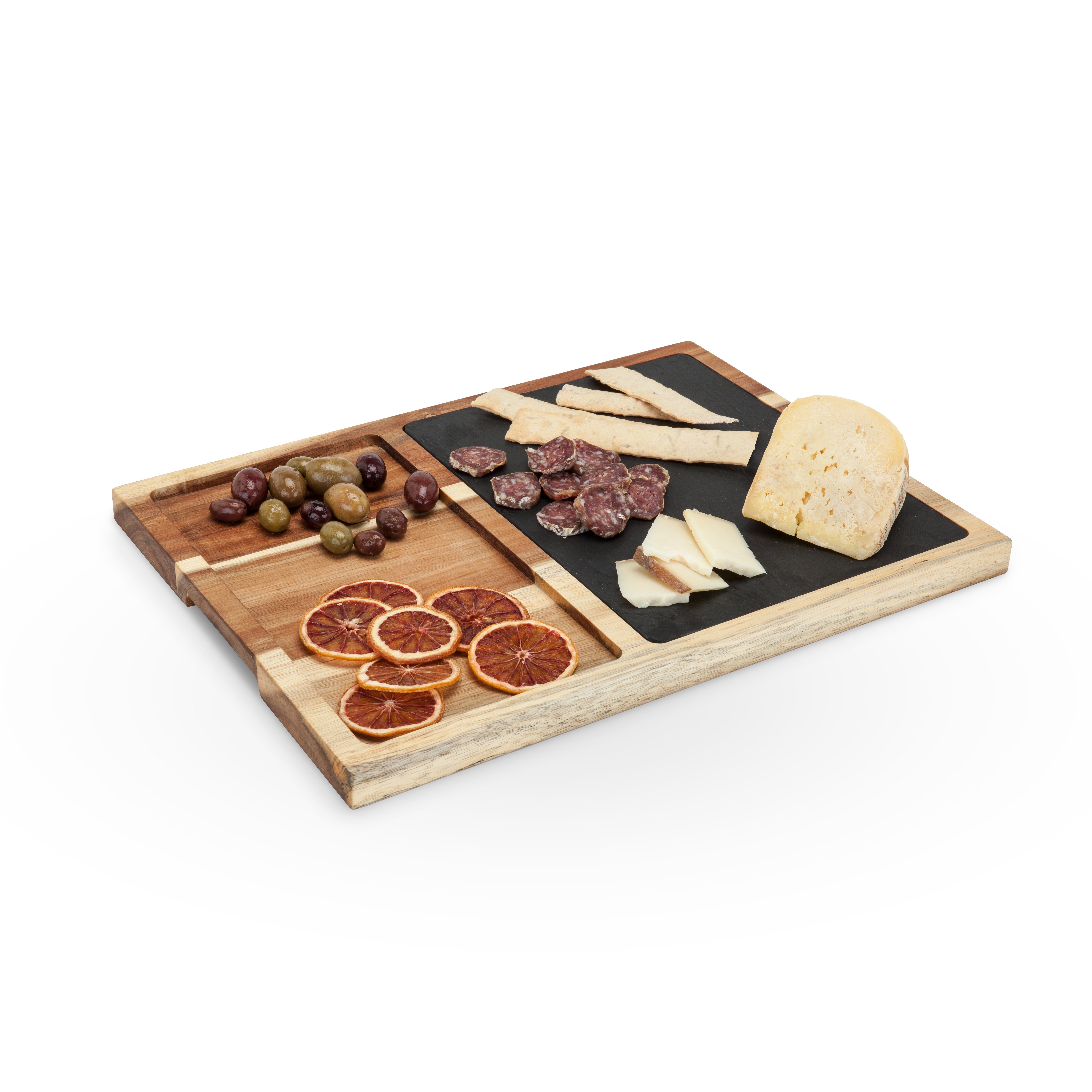 Rustic Farmhouse Slate and Wood Appetizer Board by Twine