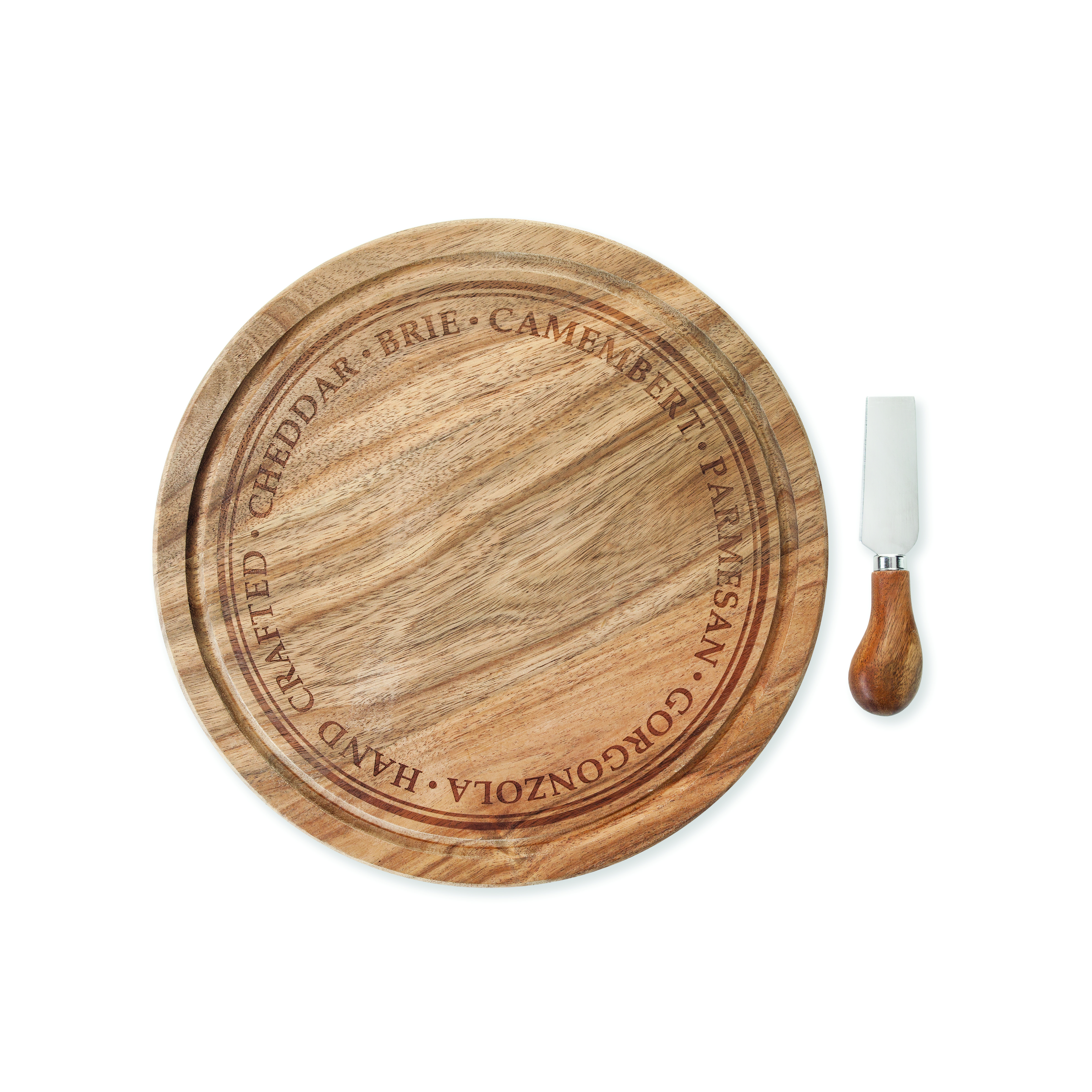 Rustic Farmhouse: Rounded Cheese Board & Knife Set