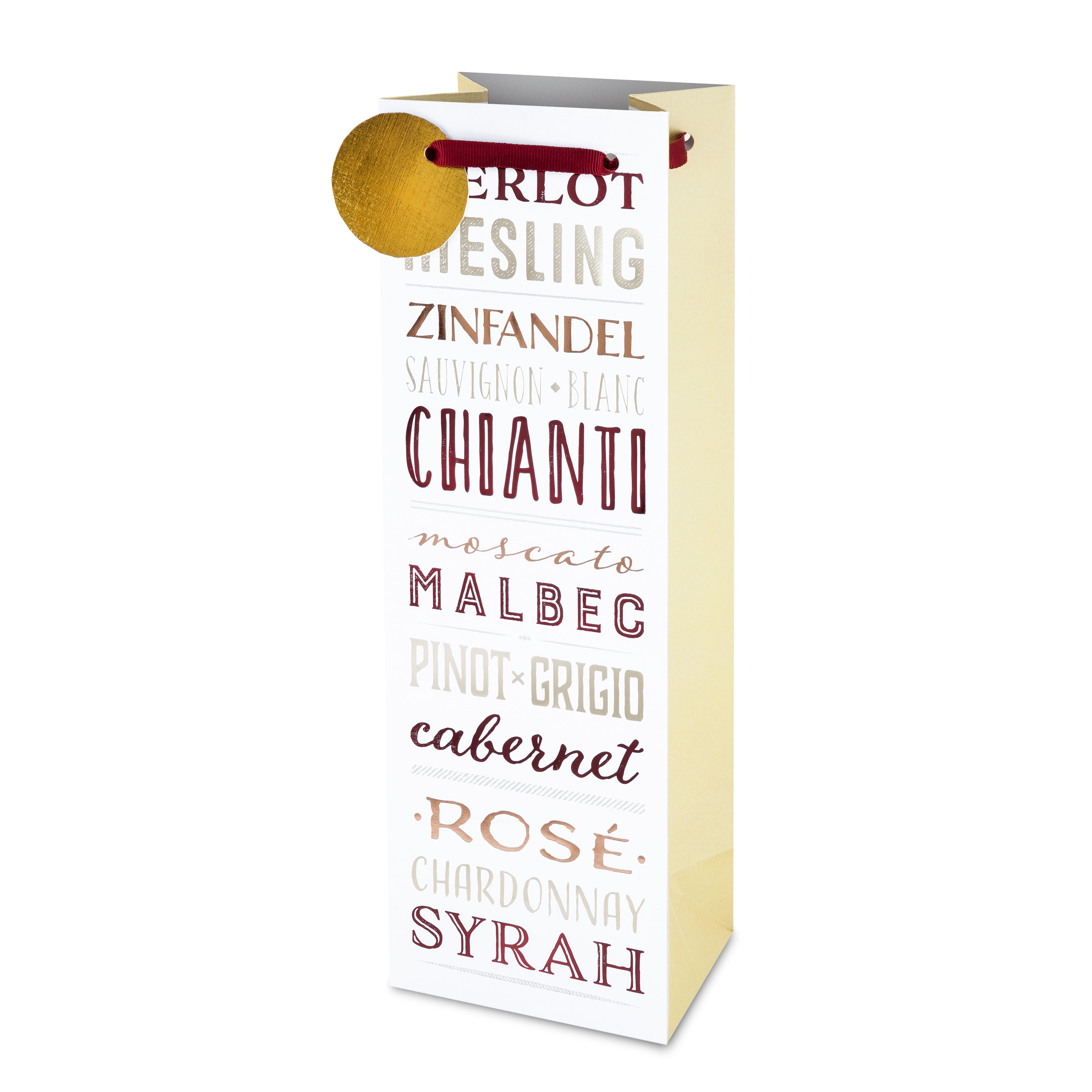 Metallic Wine Varieties Wine Bag