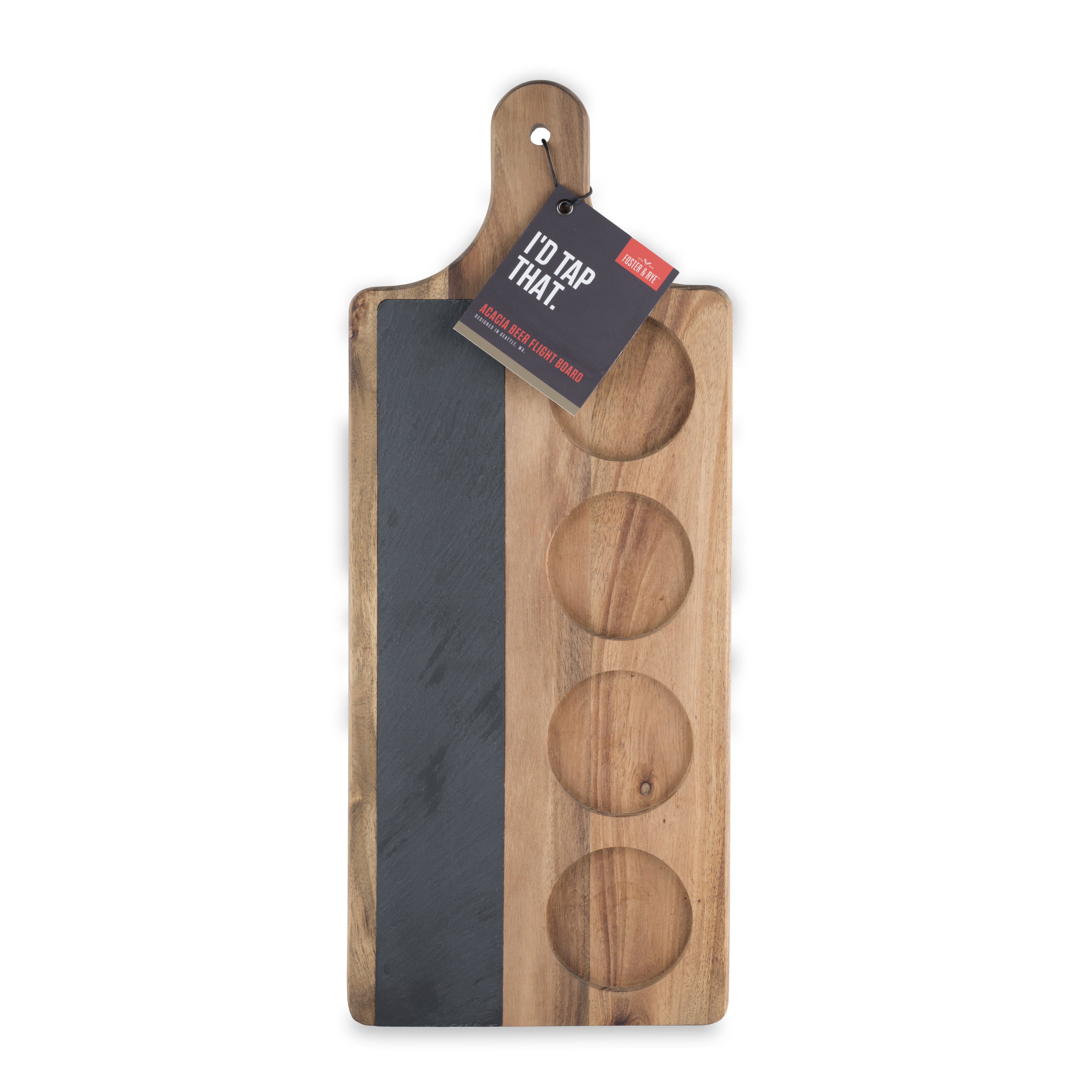 Acacia and Slate Beer Flight Board by Foster and Rye