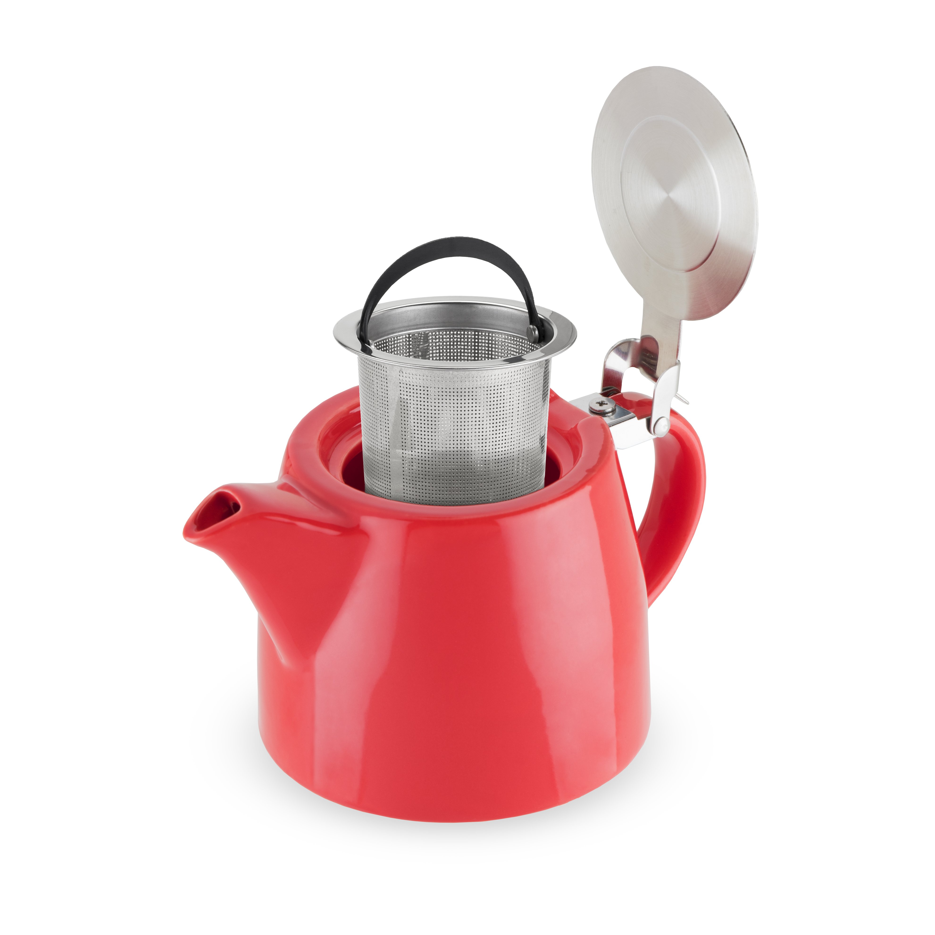 Harper Red Ceramic Teapot & Infuser by Pinky Up
