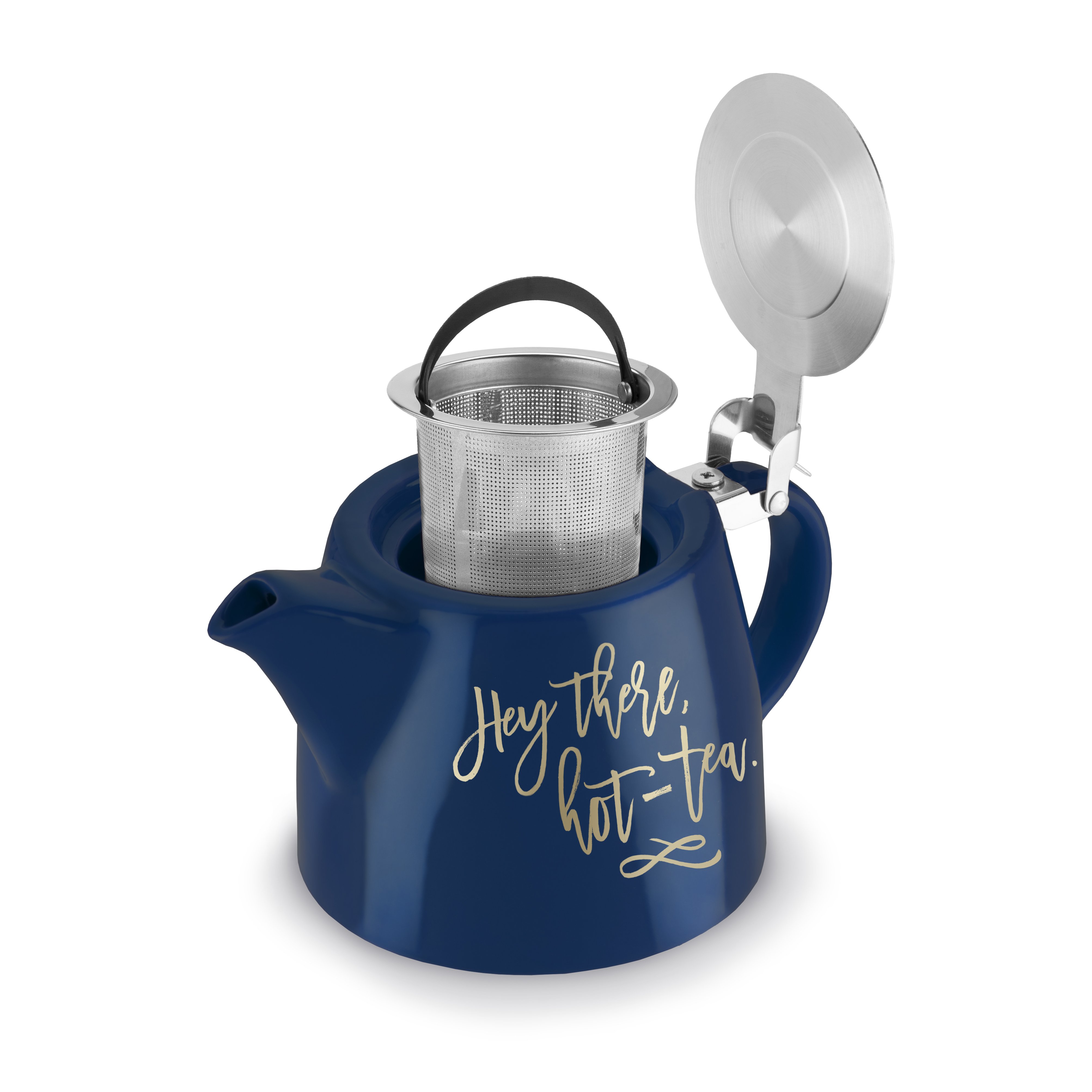 Harper Hey There, Hot-Tea Ceramic Teapot & Infuser by Pinky