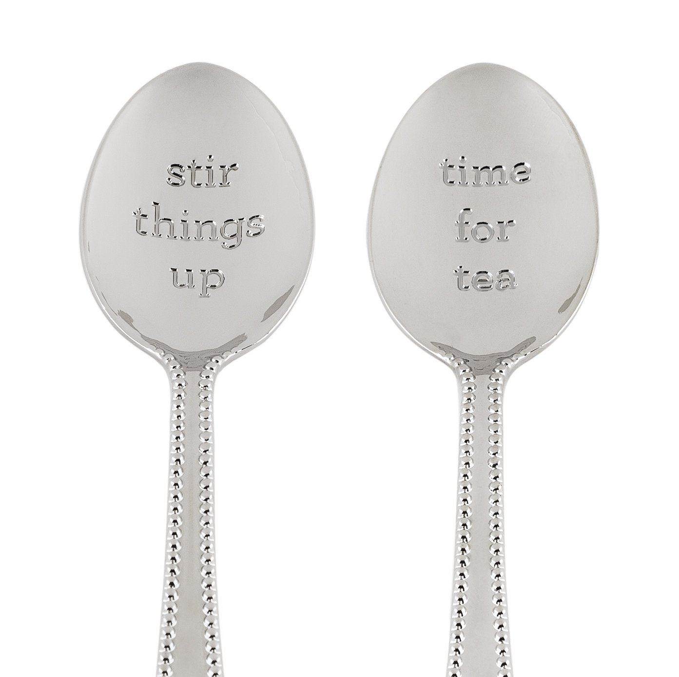 Stir Things Up Tea Spoons (Set of 2) by Pinky Up