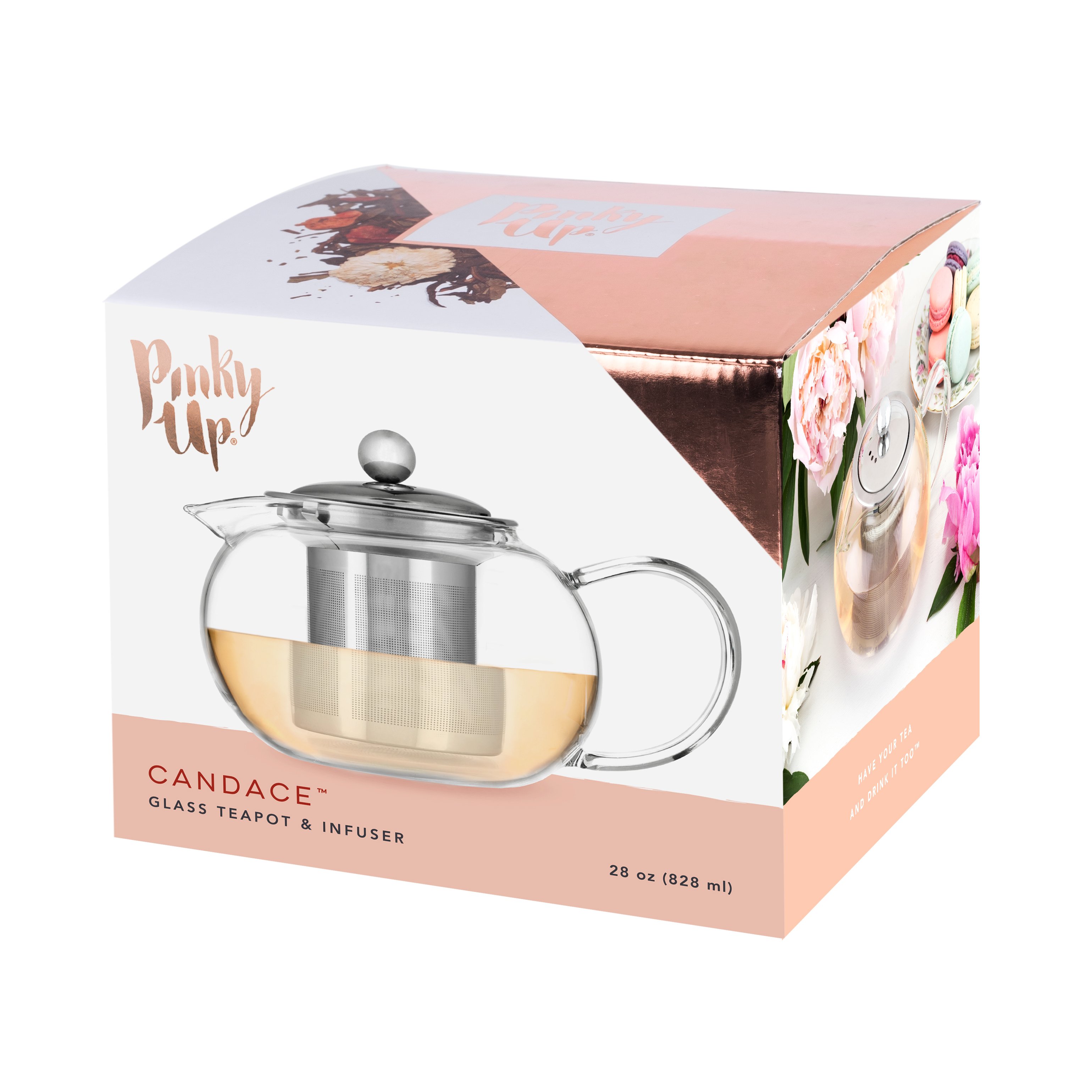 Candace Glass Teapot & Infuser by Pinky Up