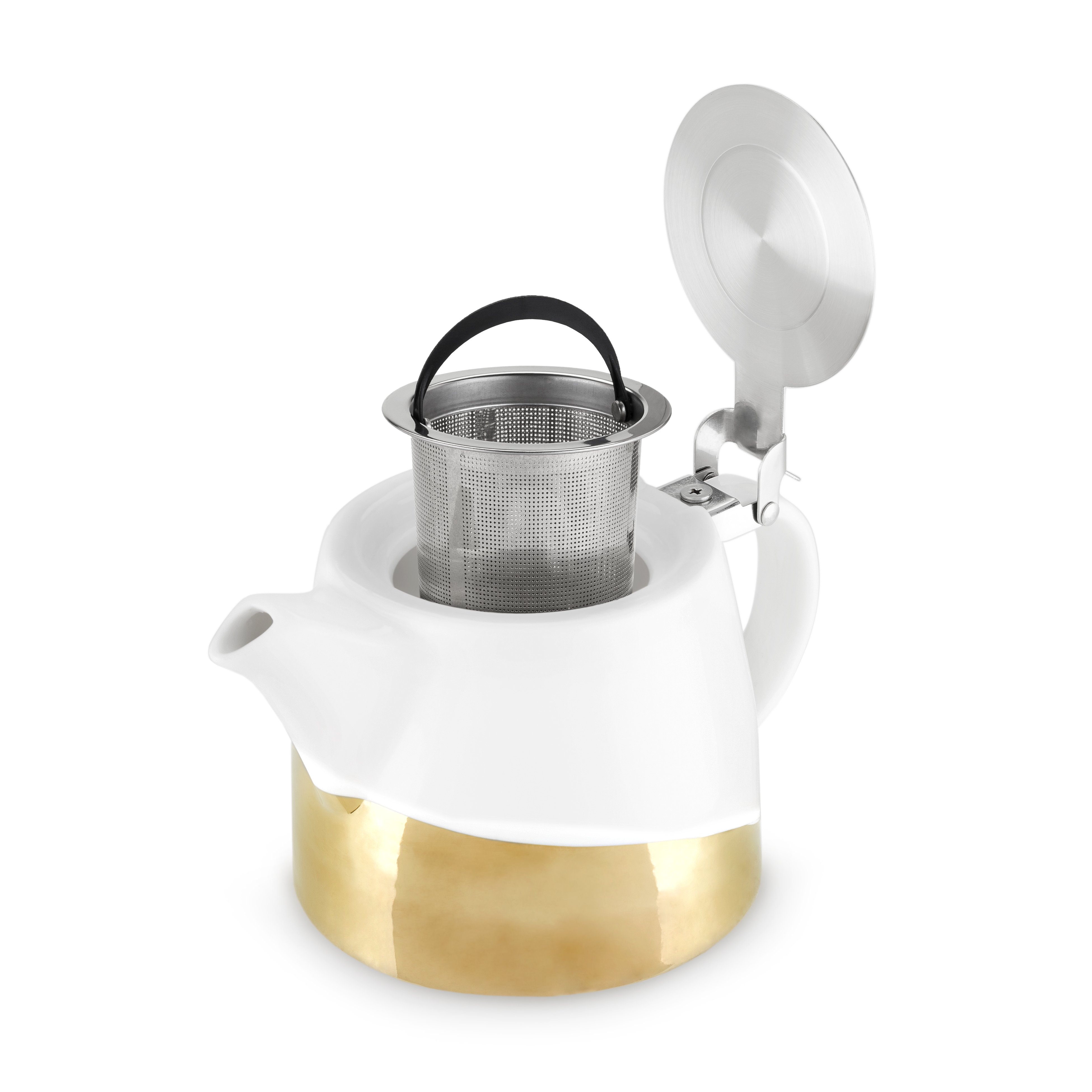 Harper Gold Dipped Ceramic Teapot & Infuser by Pinky Up
