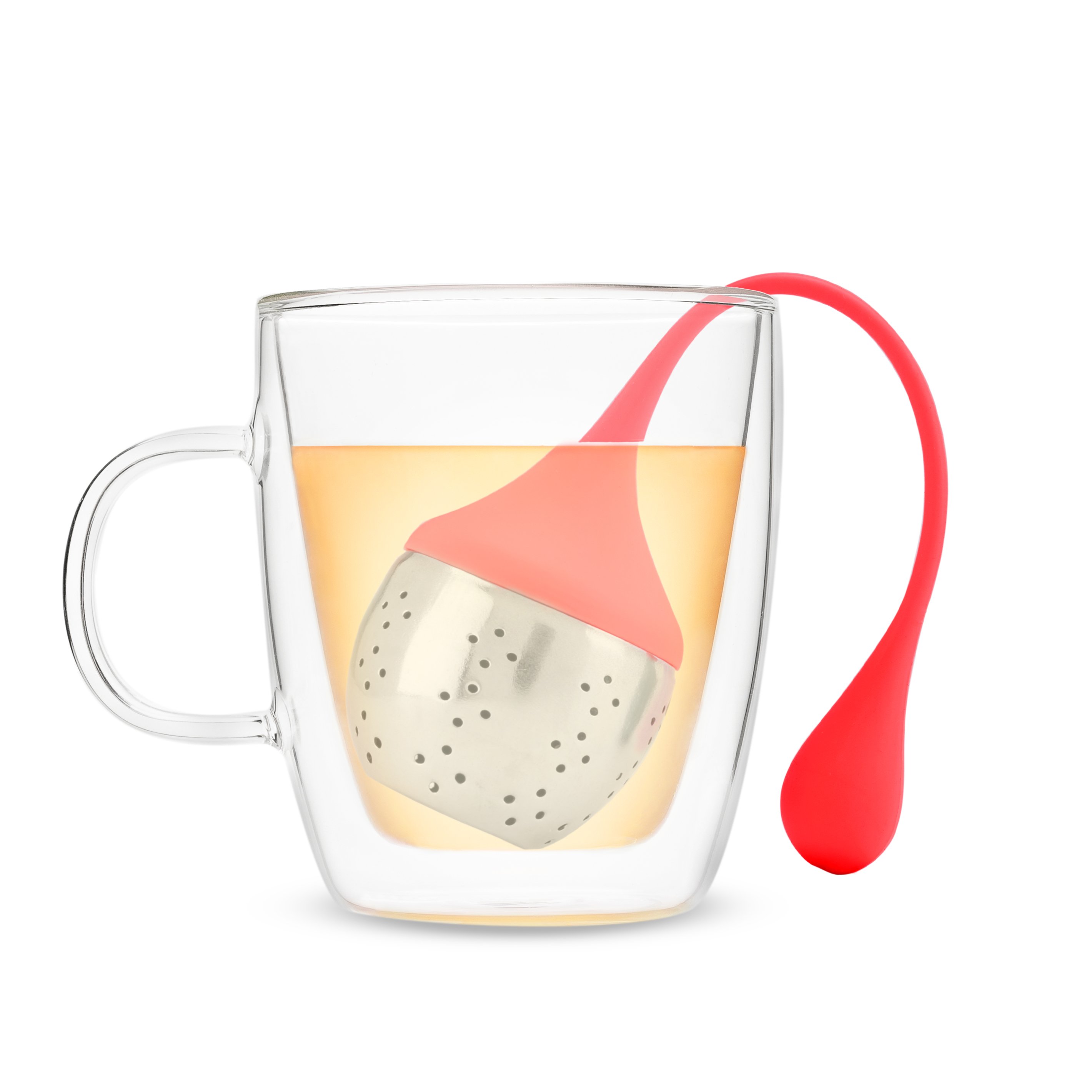 Weighted Tea Infuser & Base in Red by Pinky Up
