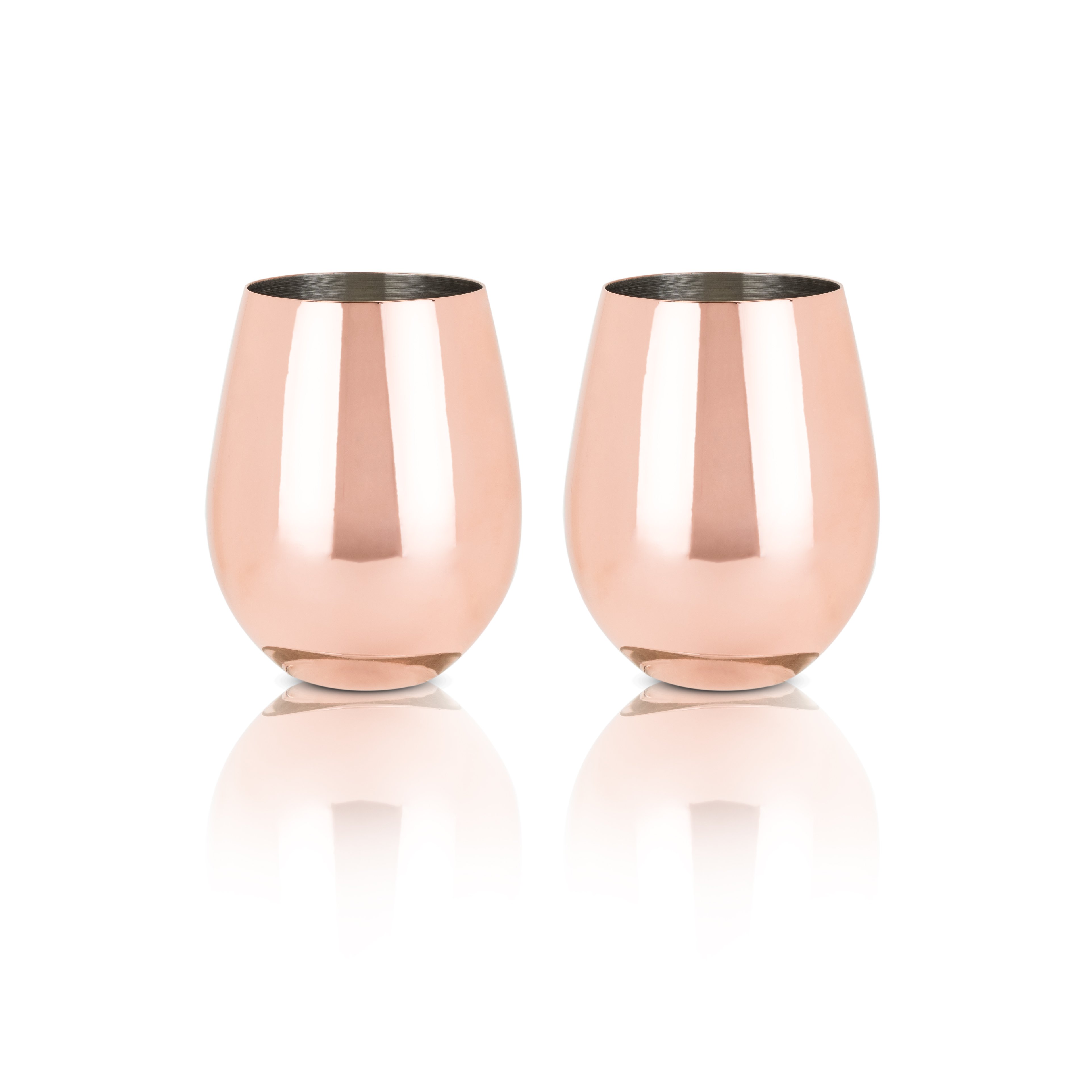 Summit Copper Stemless Wine Glasses (VISKI)