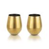 Belmont: Gold Stemless Wine Glasses (VISKI)