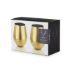 Belmont: Gold Stemless Wine Glasses (VISKI)