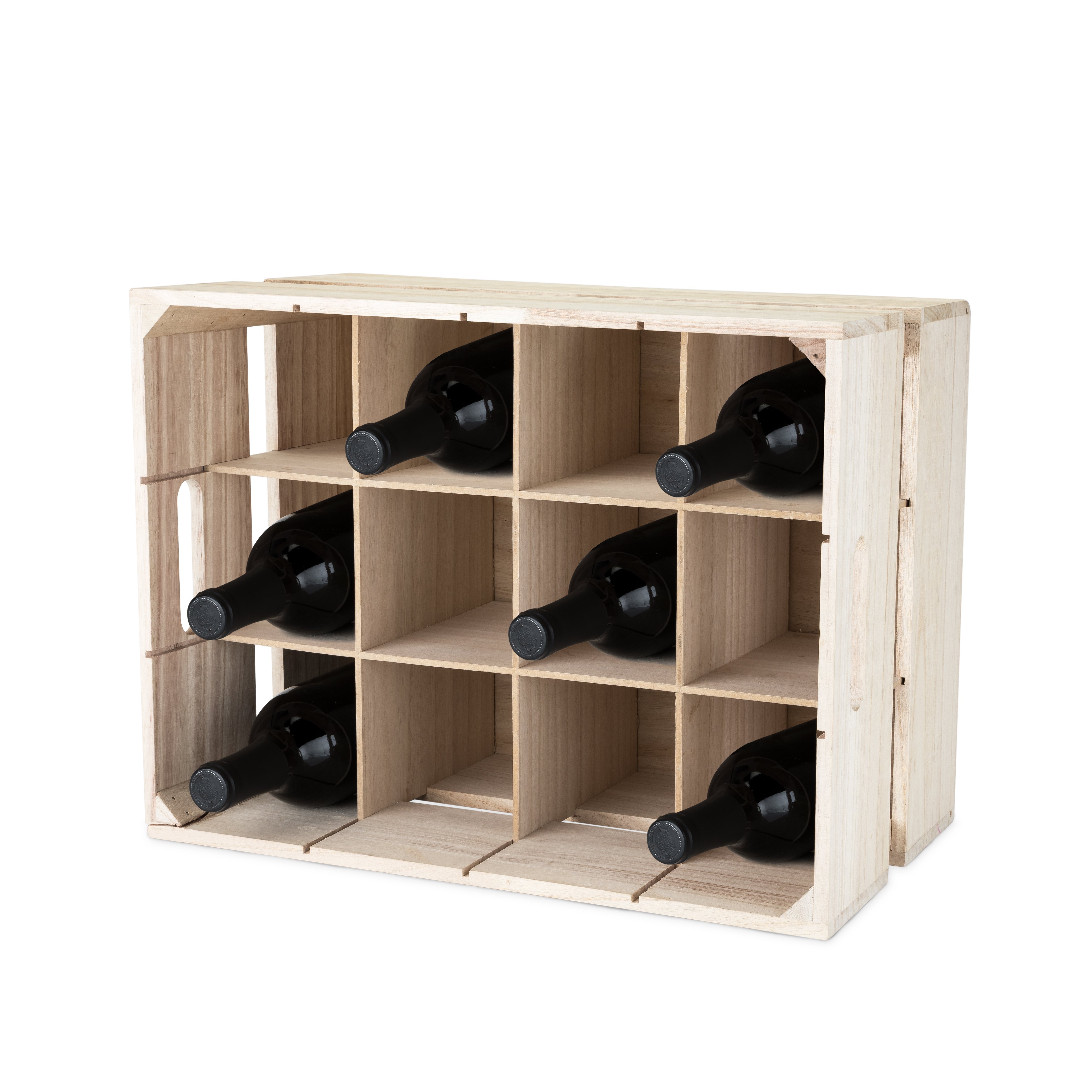 Wooden Crate Wine Rack