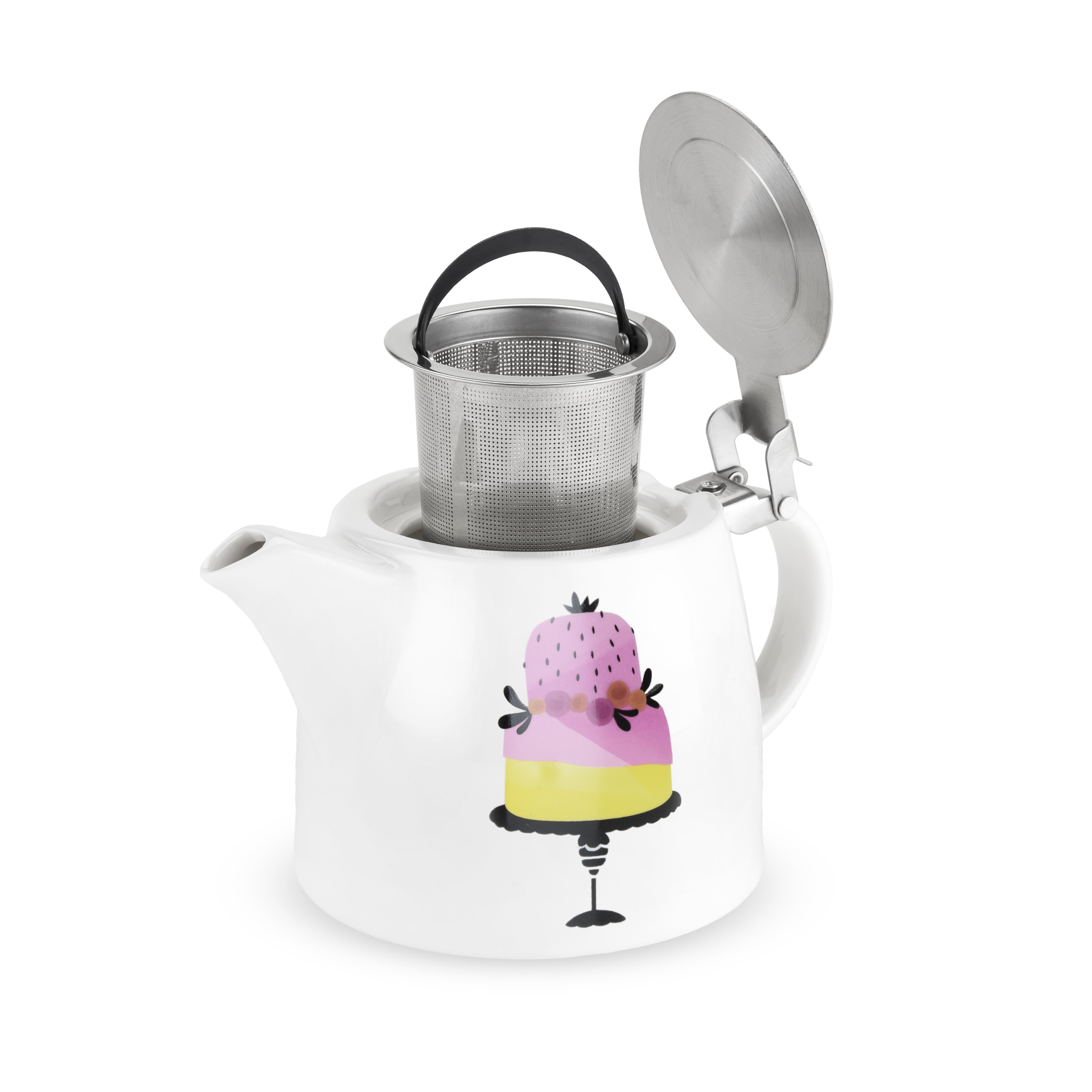 Harper Piece of Cake Ceramic Teapot & Infuser by Pinky Up