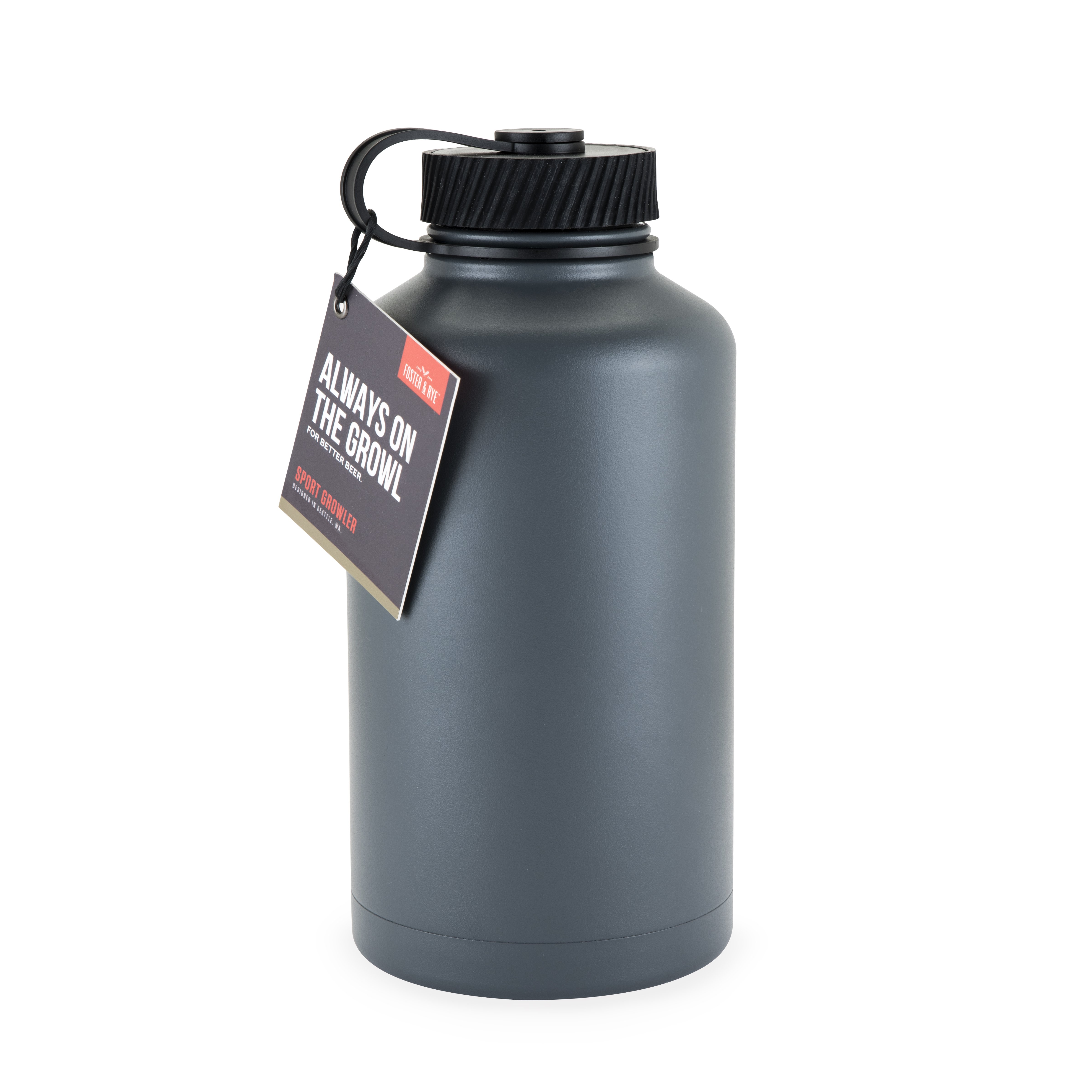Foster & Rye Gray 64 oz Sport Growler