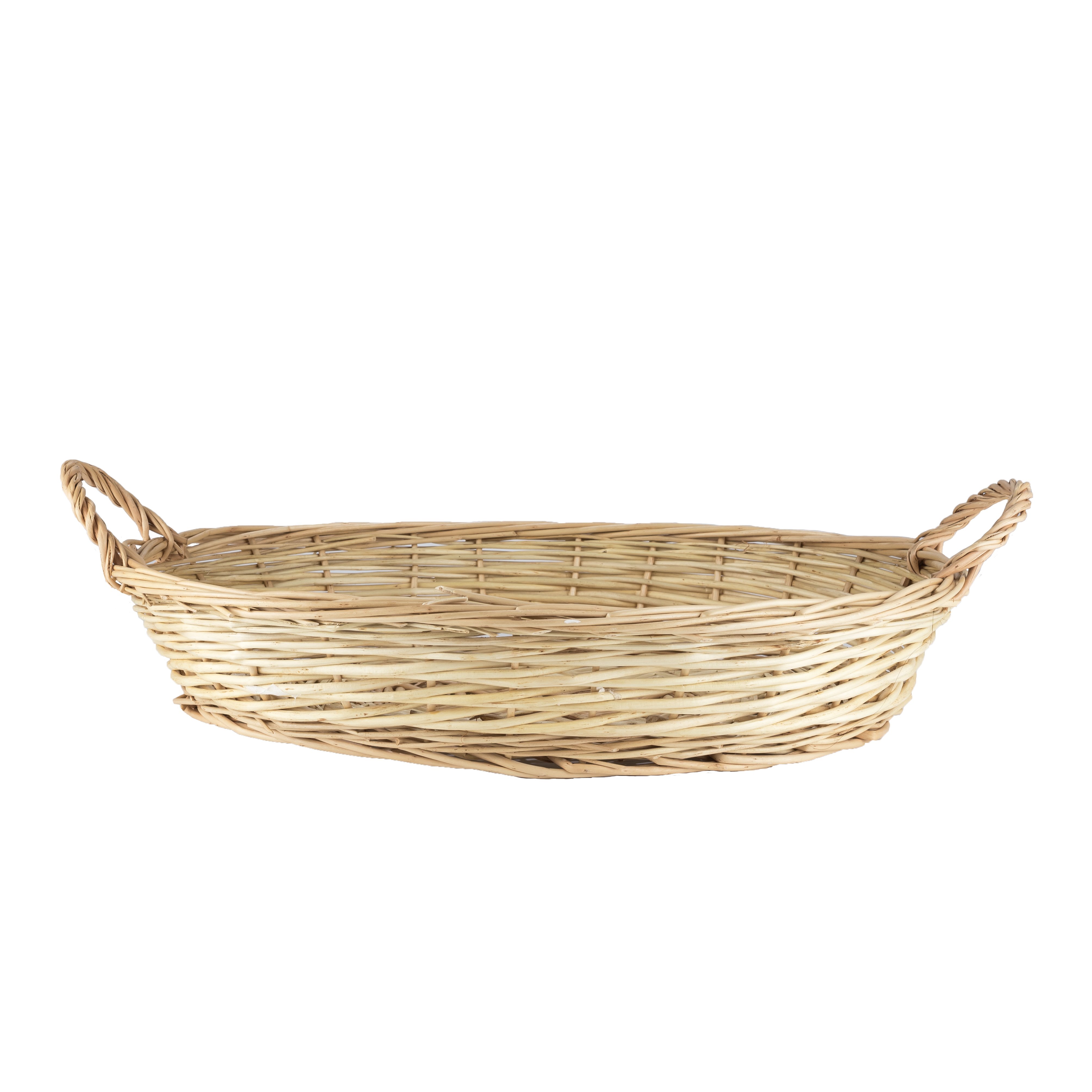 2 Bottle Oval Basket Tray
