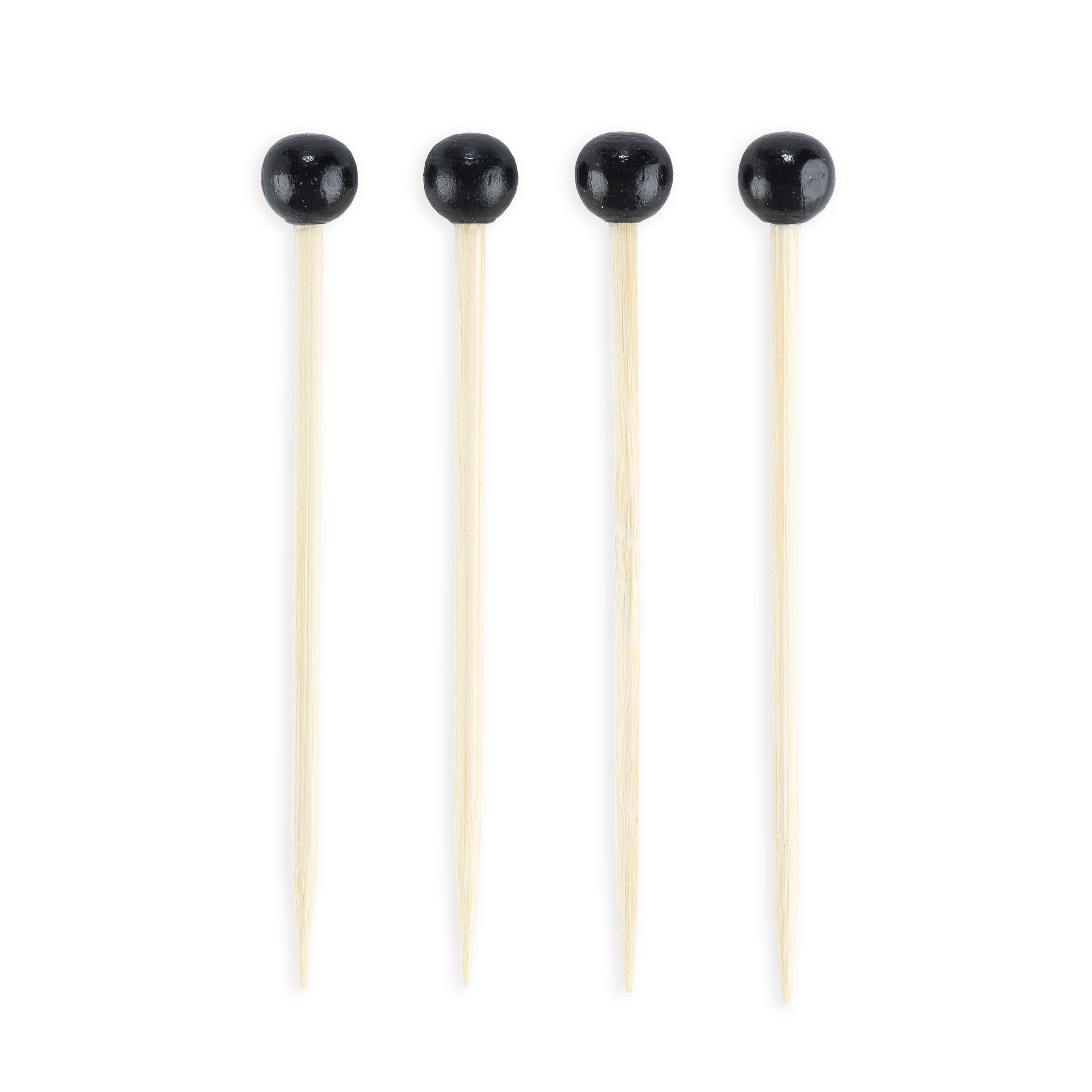 Simply Baked Short Cocktail Picks - Black